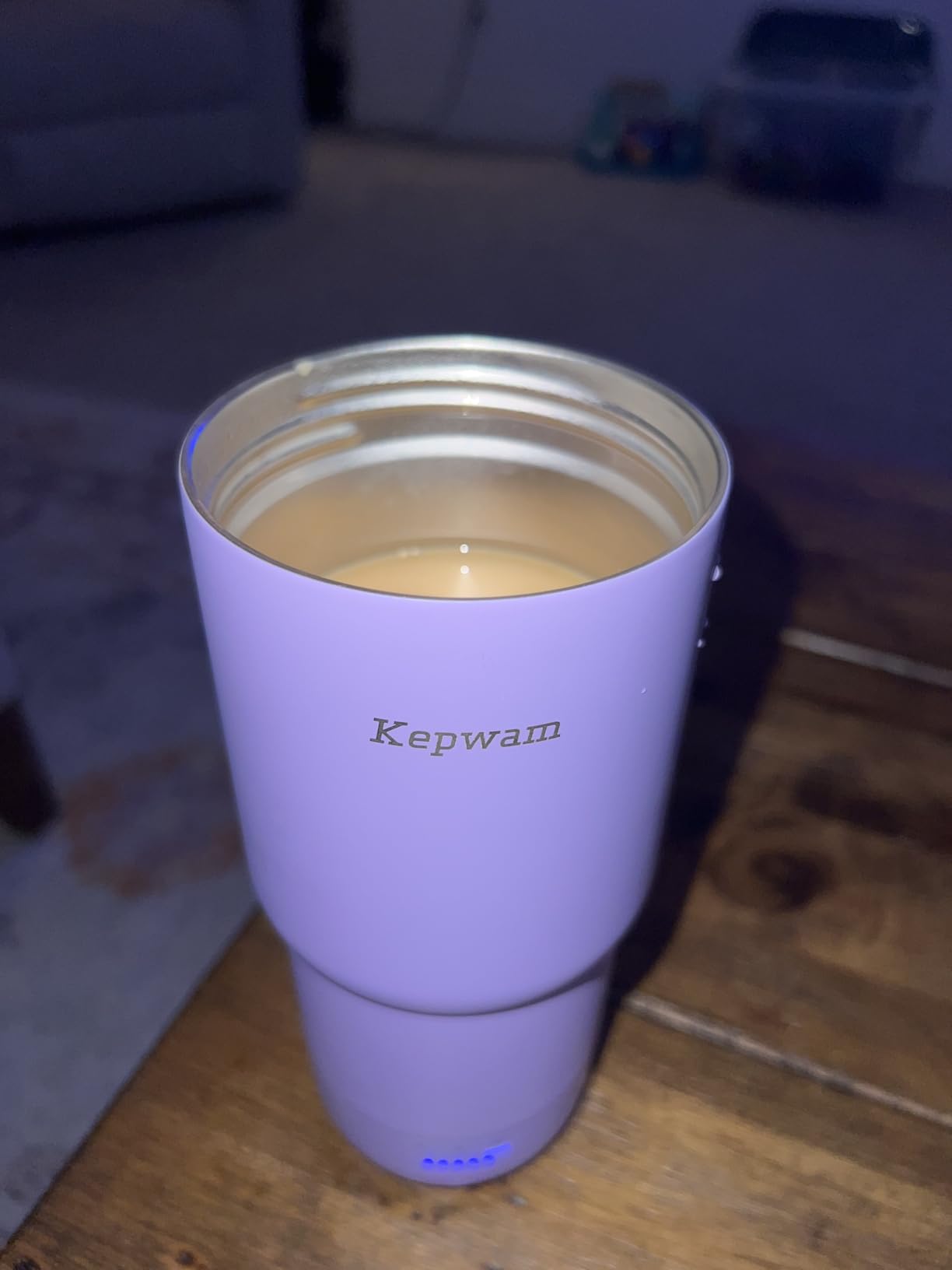 Kepwam Heated Coffee Mug Rechargeable T3, 20oz Self-Heating Travel Mug for Coffee with 1F Precise Temperature Control & App, Portable Cup Warmer for Outdoor & Car customer photo 1