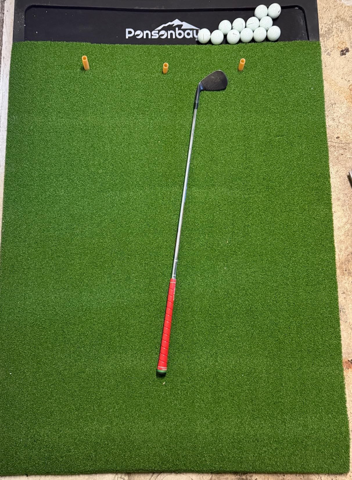 Golf Hitting Mat with Ball Tray 5x4ft - 6x4ft Dual-Turf Practice Mat for Indoor & Outdoor Use Golf Training Mat with Rubber Tee Holes, Suitable for Swing Driving & Chipping customer photo 2