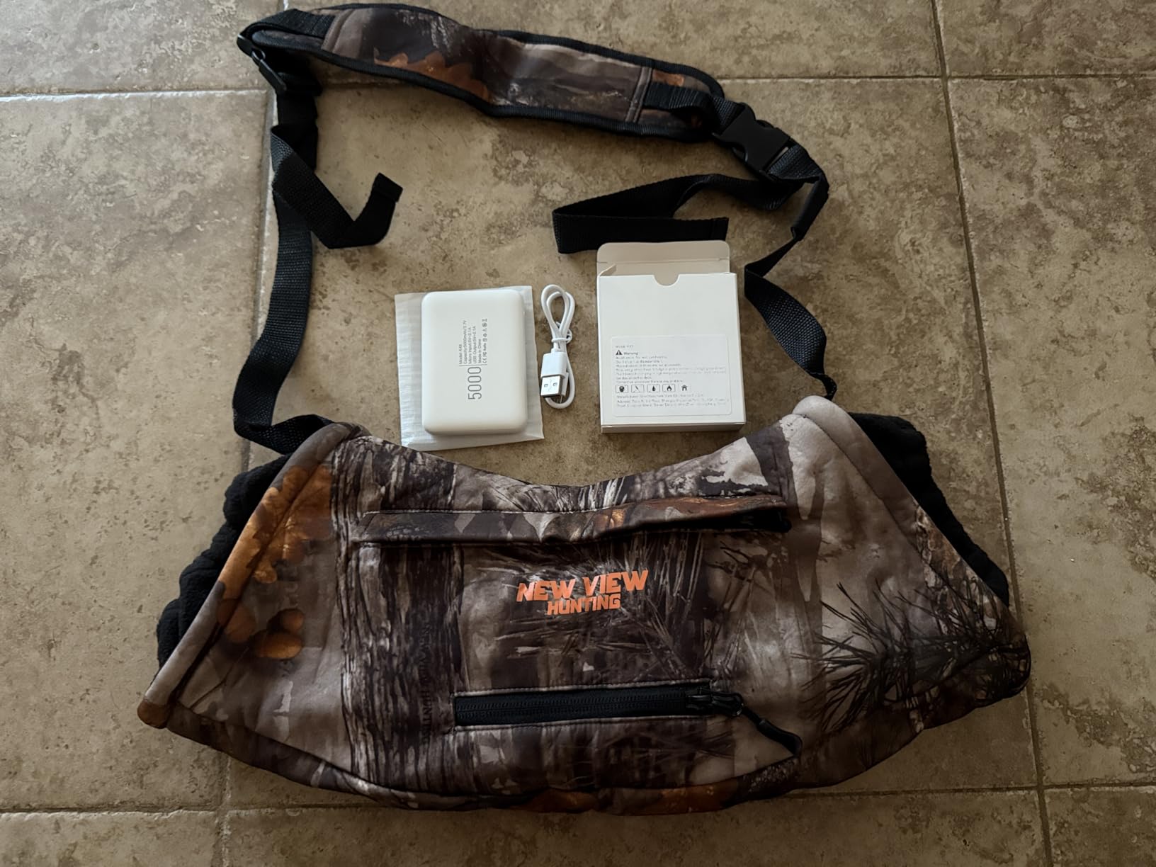 NEW VIEW Camo Heated Hand Warmer Pouch, Electric Hunting Hand Muff for Men Women Cold Weather (Includes 5V Battery Pack) customer photo 2