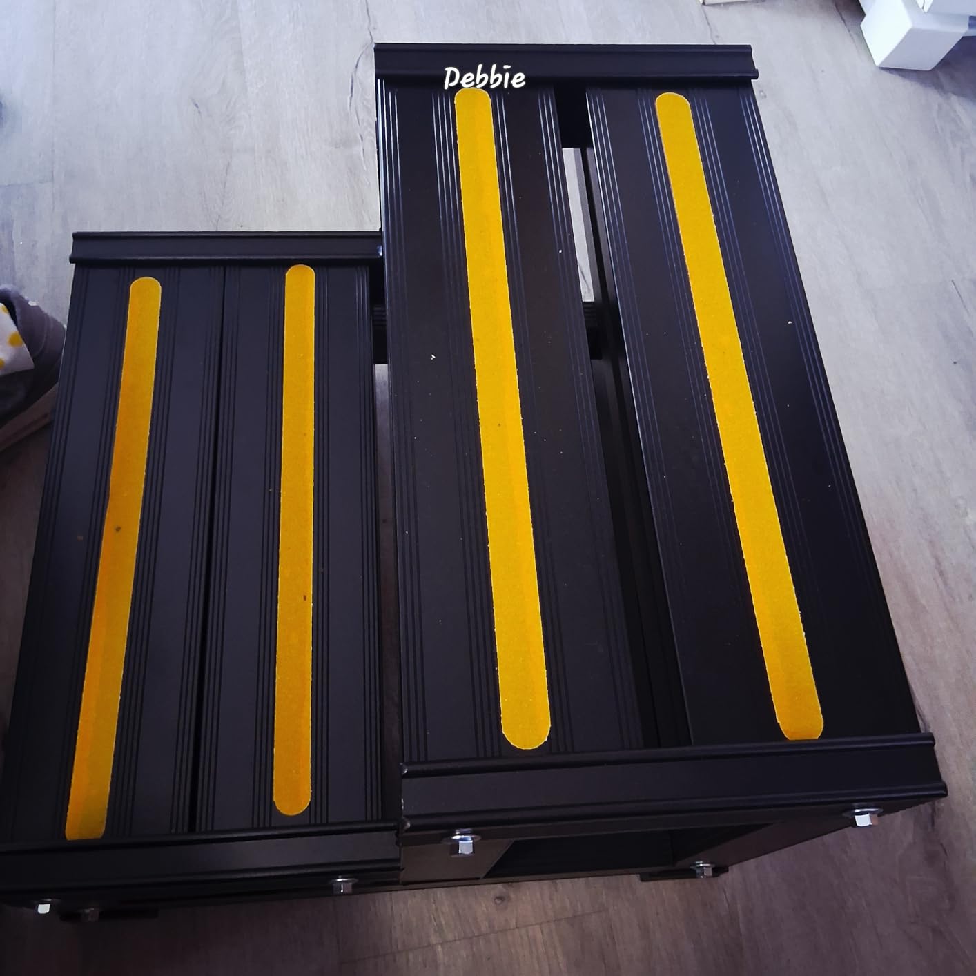 Aluminum Hot Tub Step RV Step Spa Step-Heavy Duty Metal Indoor/Outdoor High Riser Half Step - Non-Slip All Weather Top & Feet Mobility Assistance 500 LBS Load Capacity-Patent Pending customer photo 1