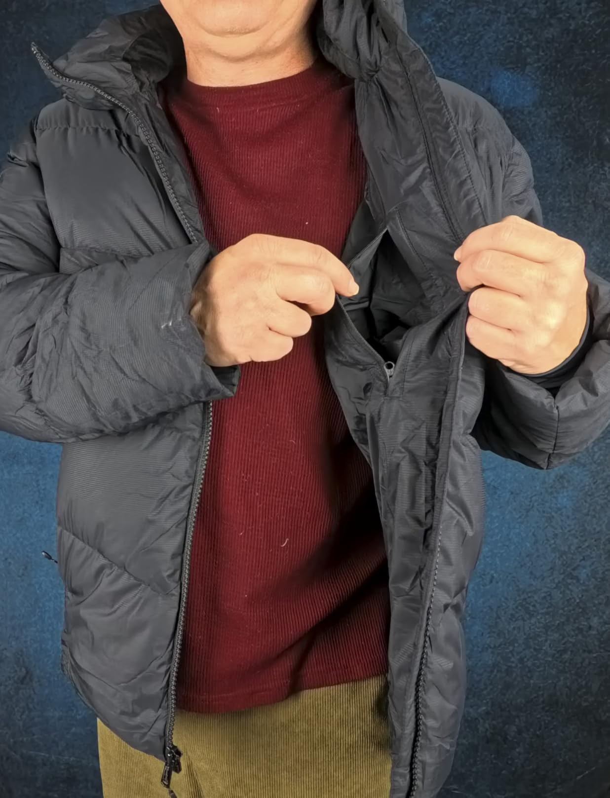 Men's Down Jacket 700 Fill Winter Insulated Puffer Jackets Water-repellent Warm Puffy Coat with Hood customer photo 1