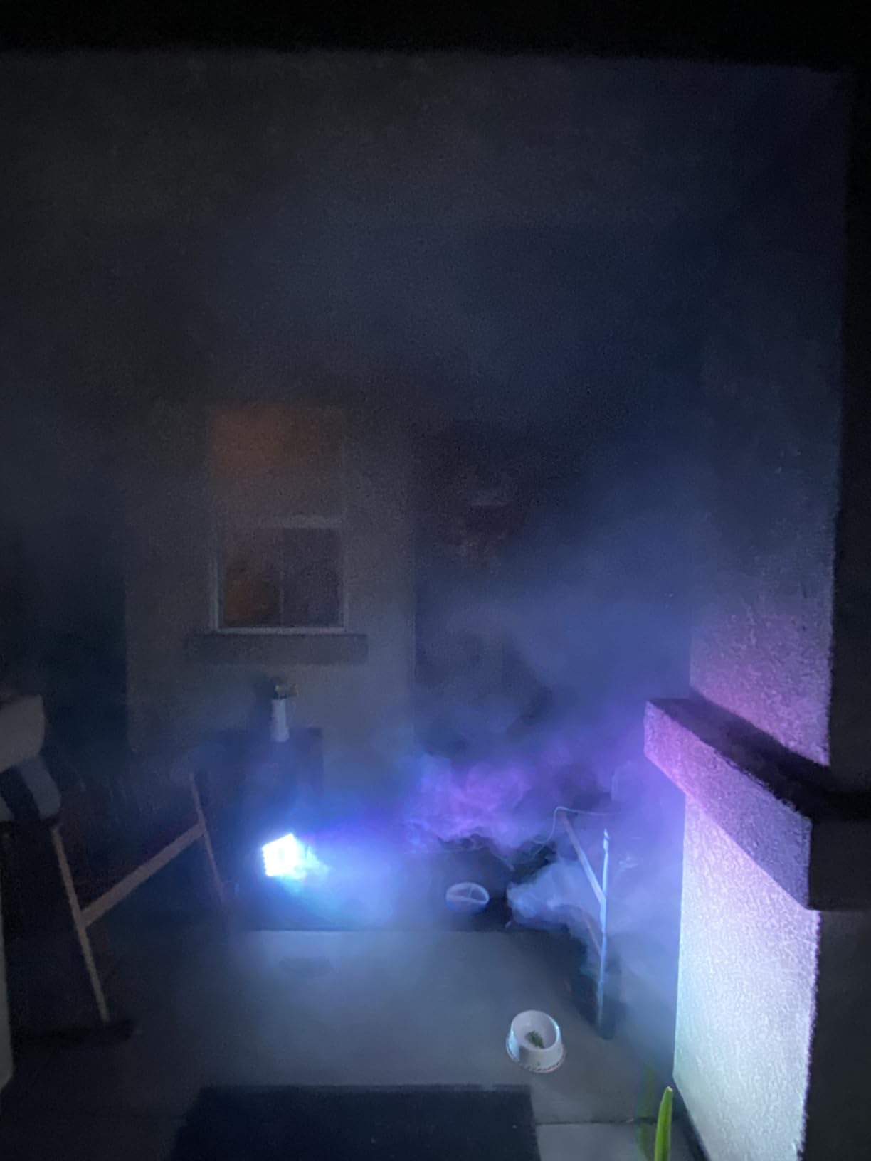 Fog Machine Halloween Outdoor Indoor, 1500W Smoke Machine Fog with 24 LEDs Strobe Lights and Remote for DJ Party Disco Stage Wedding customer photo 2