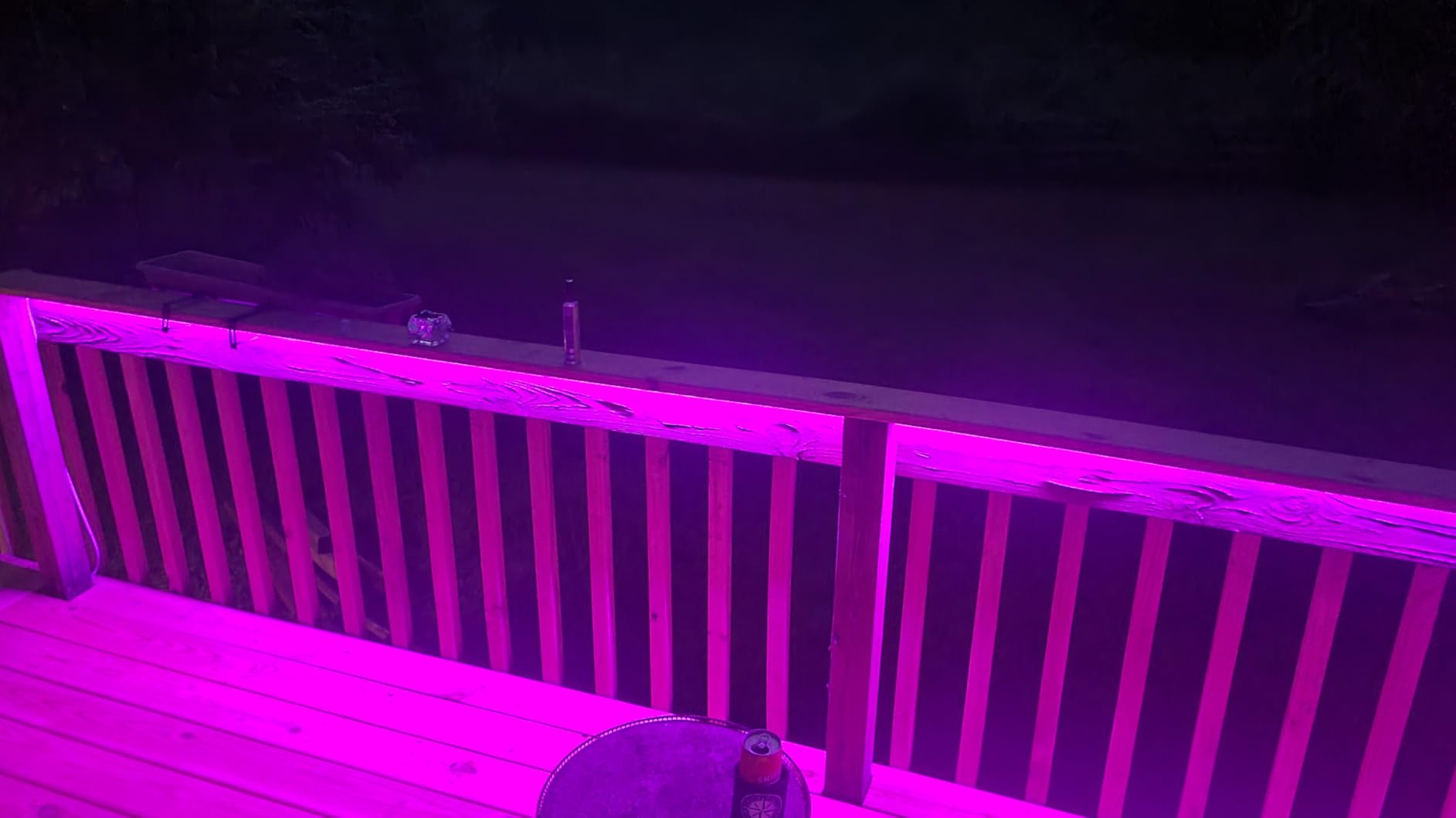 50FT Outdoor LED Strip Light Waterproof, IP68 Outside RGB+IC Light Strip with App/Remote Control, Chase Mode, Music Sync Light for Balcony, Deck, Rooftop, Garden, Pool customer photo 1