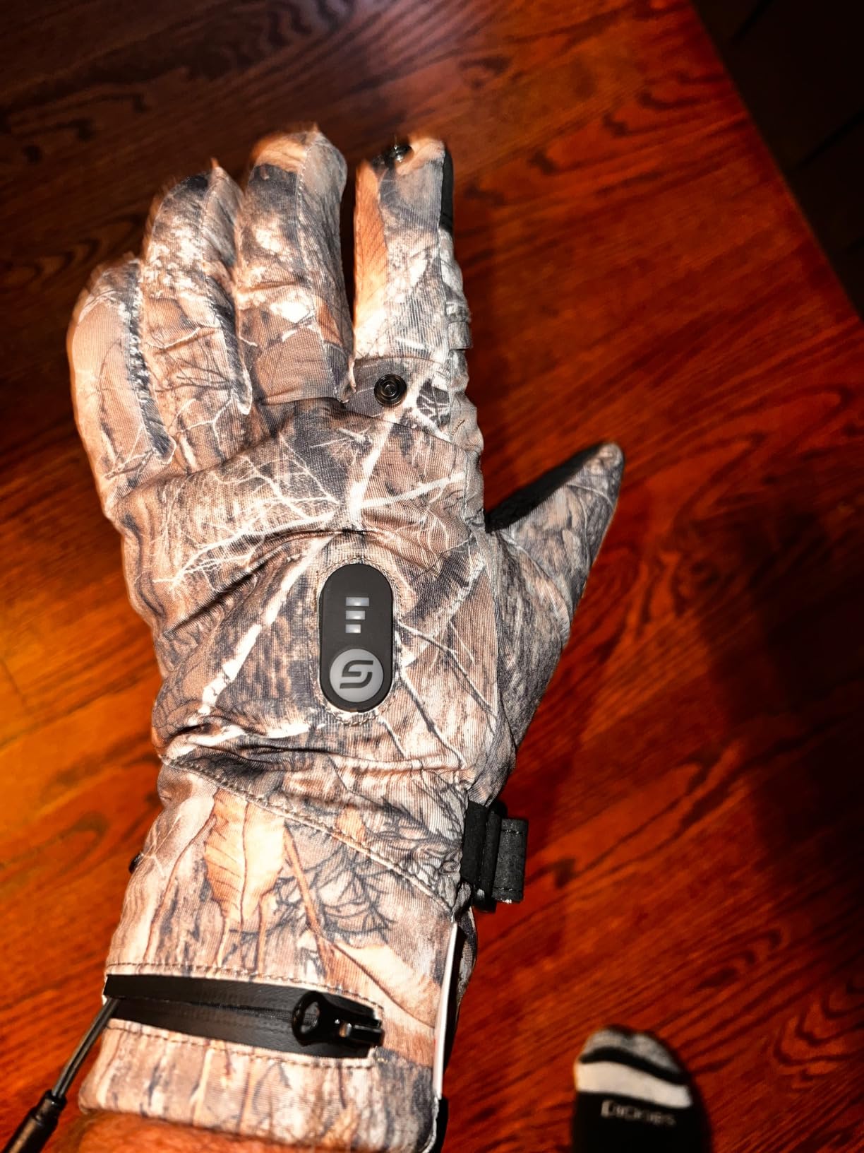 JS LifeStyle Heated Gloves for Men Women Hunting Work Rechargeable 3000mAh Battery with Light-Off Fingerless Design Winter customer photo 2