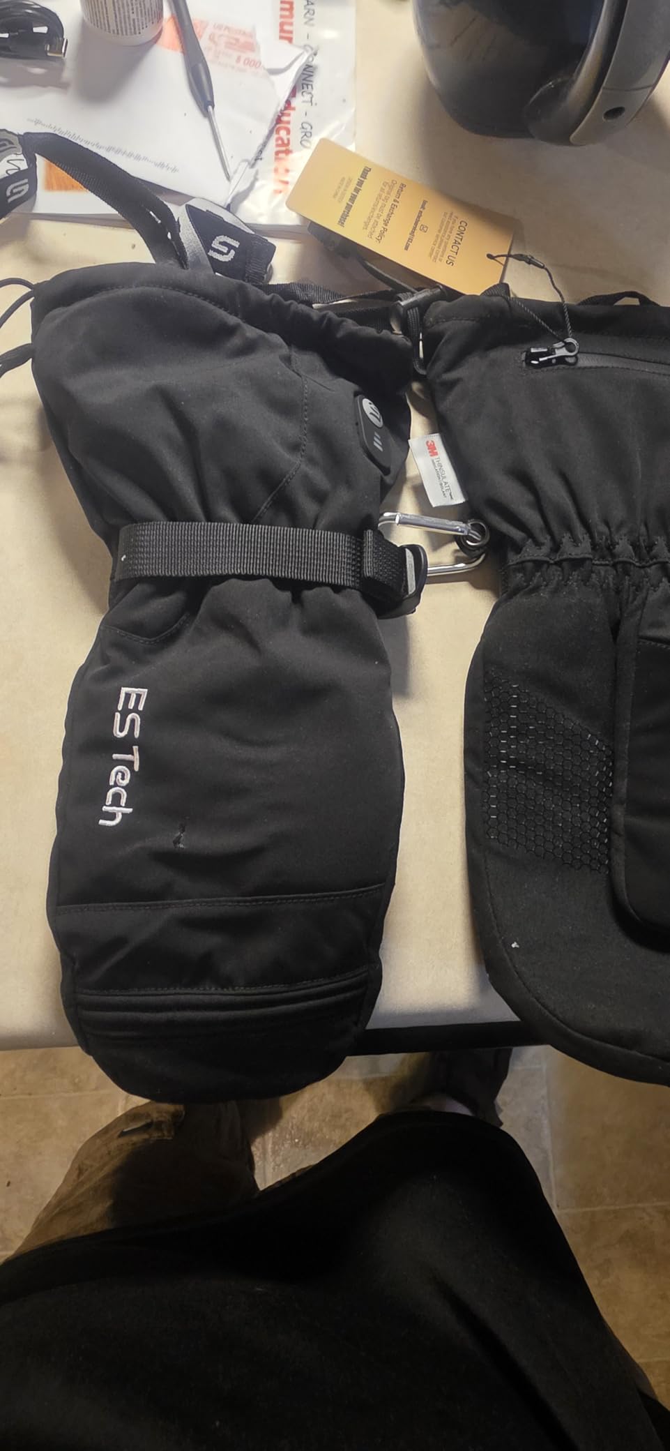 Heated Gloves Mittens for Men Women 7.4V 3000mAh Rechargeable Waterproof Wear-Resistant Battery Heated Ski Gloves customer photo 1