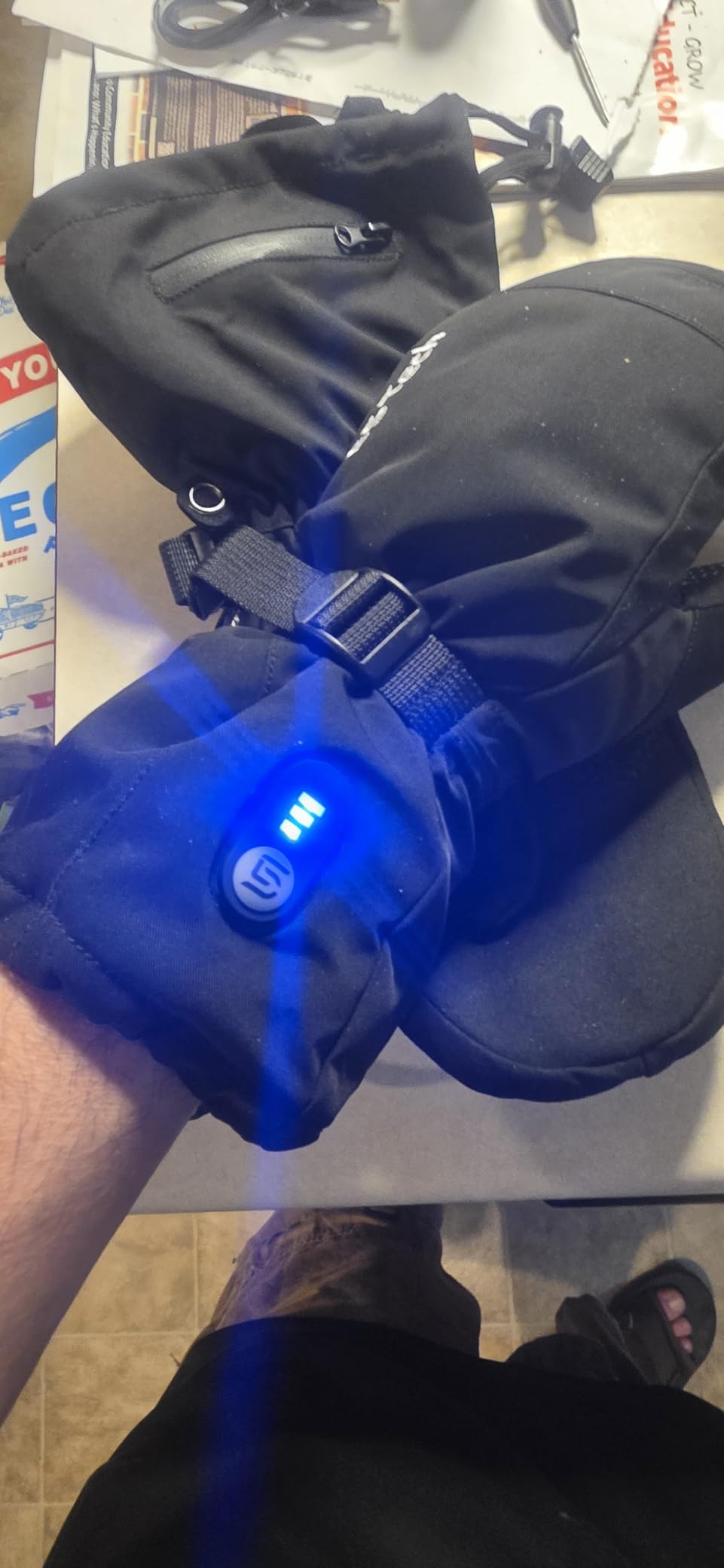 Heated Gloves Mittens for Men Women 7.4V 3000mAh Rechargeable Waterproof Wear-Resistant Battery Heated Ski Gloves customer photo 2