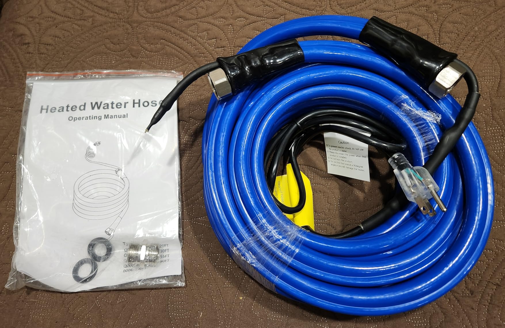 50FT Heated Water Hose for RV,-45 F Anti-freezing Heated Garden Hose, Electrically Heated Hoses of Rv Accessories for Camping/Garden/Farm/Henhouse/Stable customer photo 1