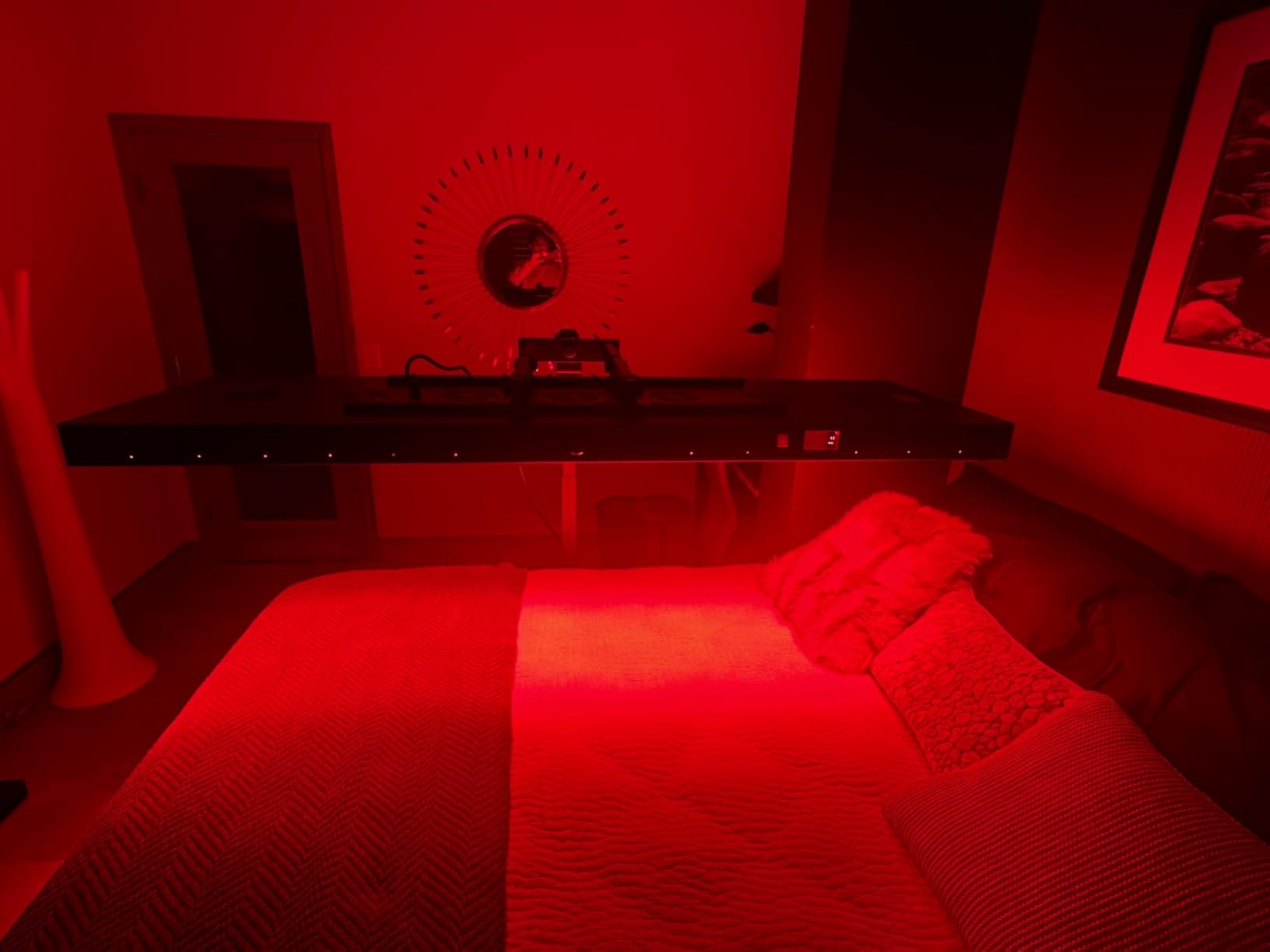 Automatic Horizontal/Vertical Rolling Stand for EXESAS Red-Light Therapy Panels, Horizontal Installation for EXESAS Red Light Devices, Stand Only, Panel Sold Separately, Powered customer photo 1