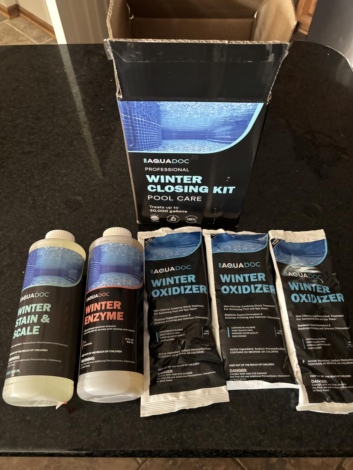 AquaDoc Pool Winterizing Kit for Closing Pools - Treats Up to 30,000 Gallons - Winter Closing Kit for Inground and Above Ground Pools - Winterizing Pool Chemicals Made in USA customer photo 1