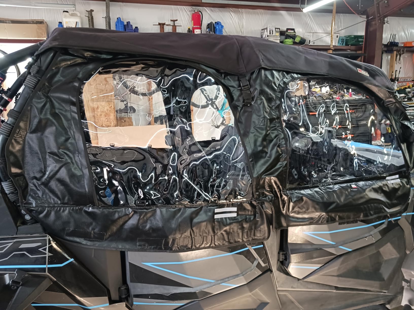 KEMIMOTO 2014-23 XP4 1000 Cab Enclosure Upper Doors Compatible with 2014-2023 Polaris RZR XP 4 1000, Upgraded YKK Zipper with Backup Zipper Winter Solution Upper Window Replace 2884332 customer photo 1