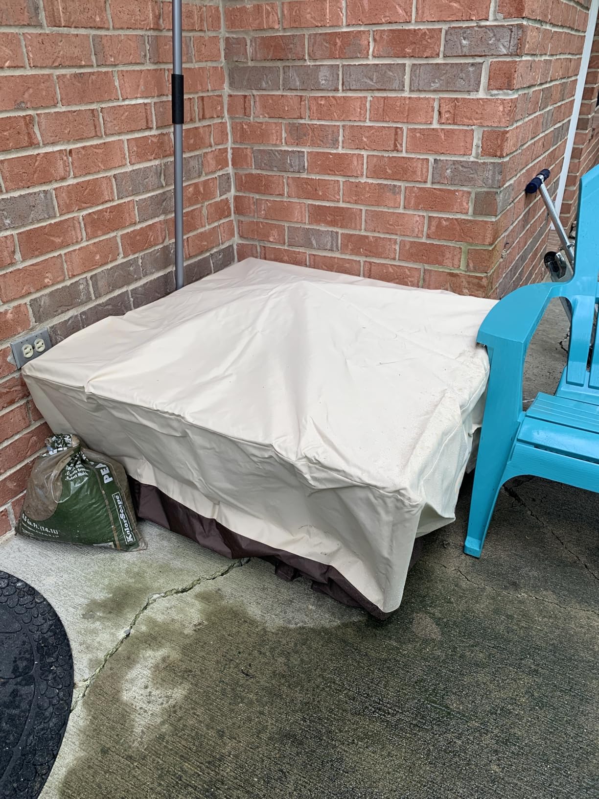 Vailge Fire Pit Cover Round, 100% Waterproof Round Patio Fire Bowl Cover, Outdoor Heavy Duty Gas Firepit Table Covers with Air Vent and Handle customer photo 1