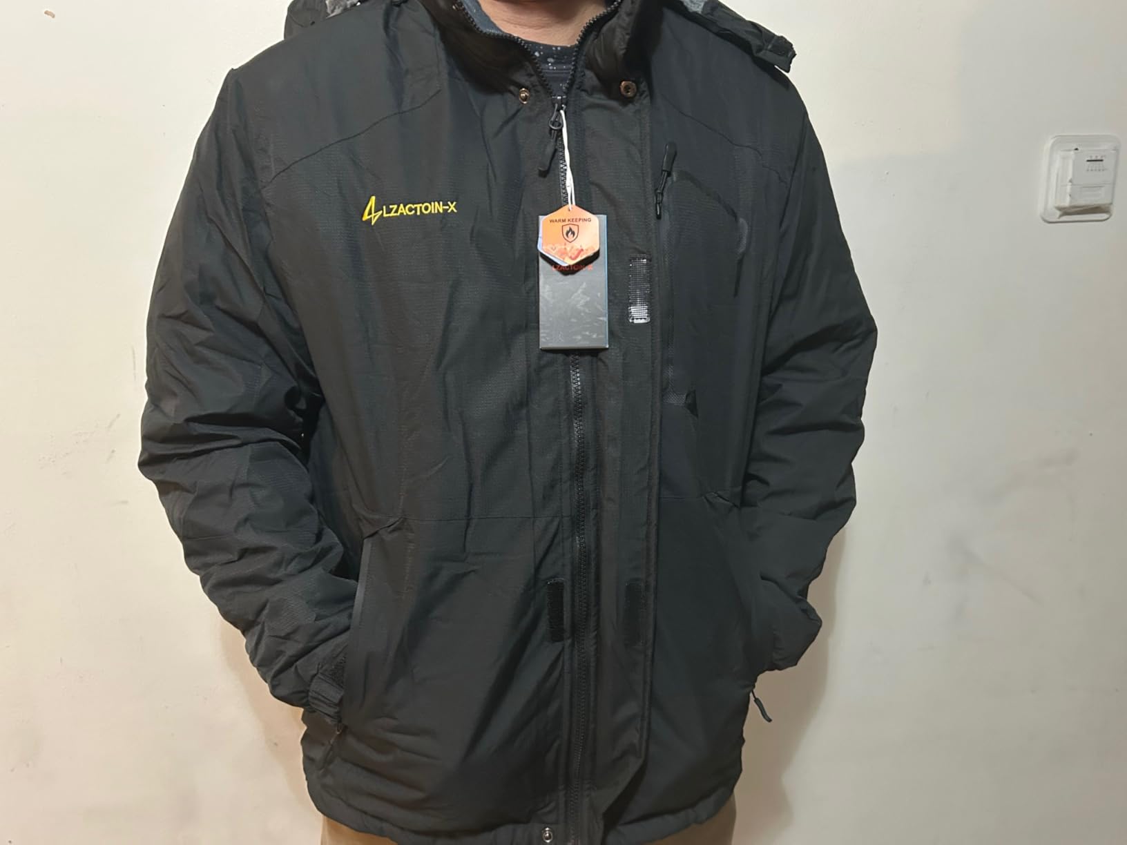 Men's Winter Ski Jacket Waterproof Fleece Coat Warm Insulated Snowboard Jackets Parka Raincoat With Multi-Pockets customer photo 2