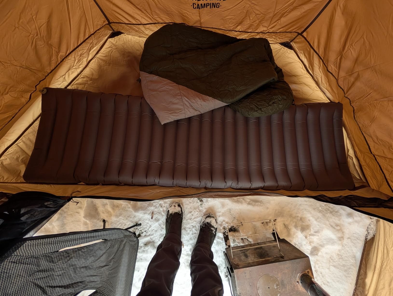 OneTigris Coco NEST Solo Hot Tent with Stove Jack, 3000mm Waterproof Windproof Free-Standing Dome Tent with Mesh Inner customer photo 1