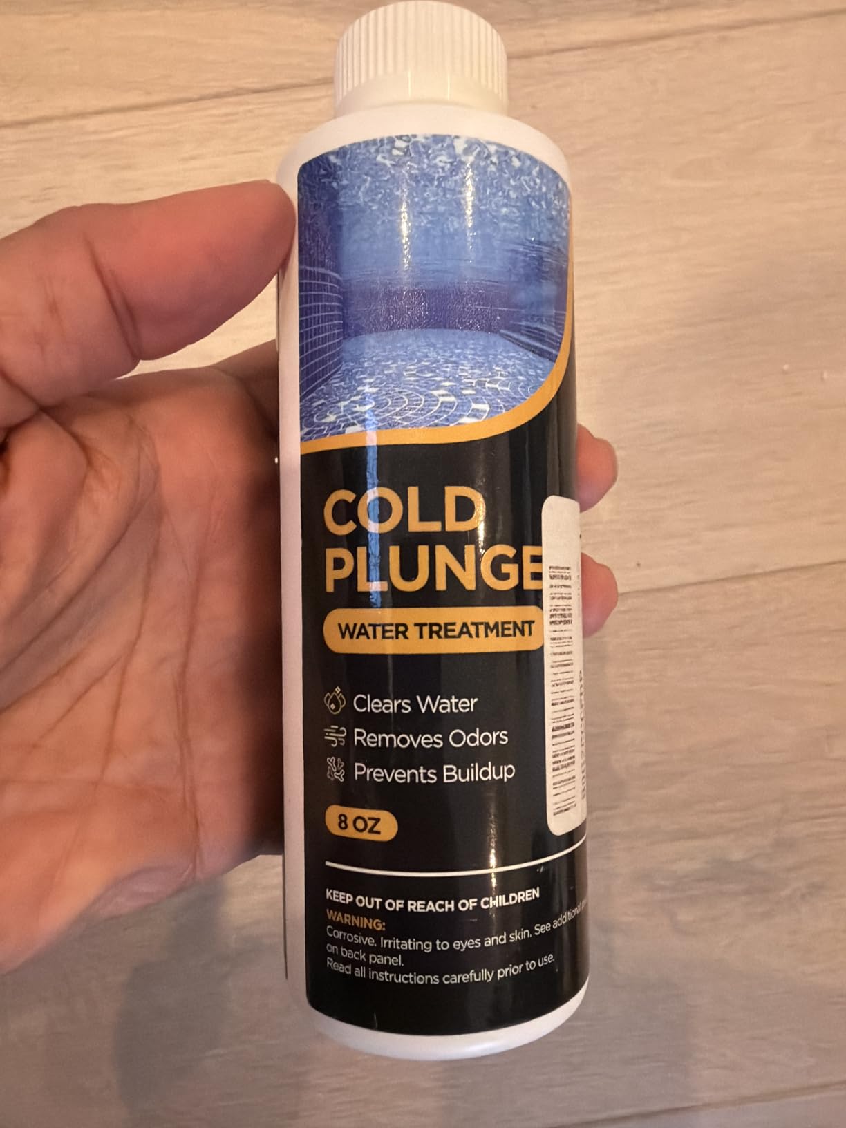 AquaDoc Cold Plunge Water Treatment - 32 oz - Ice Bath Cleaner and Water Stabilizer - Cold Plunge Weekly Treatment for Fresh Water - Made in USA customer photo 1