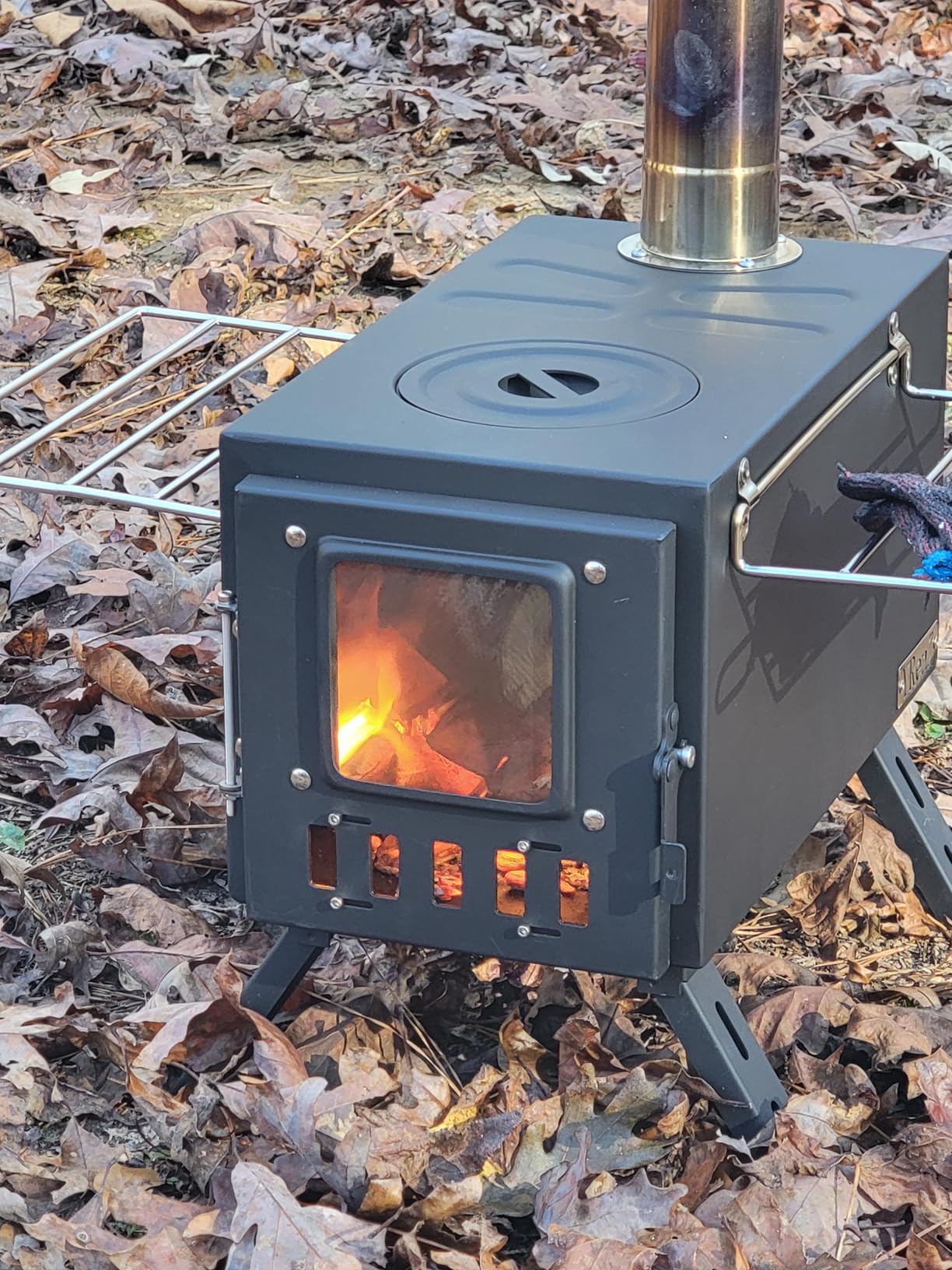 Upgraded Portable Wood Stove for Camping, Compact Tent Stove with Large Firebox, High Airtightness for Outdoor Cooking & Heating customer photo 1