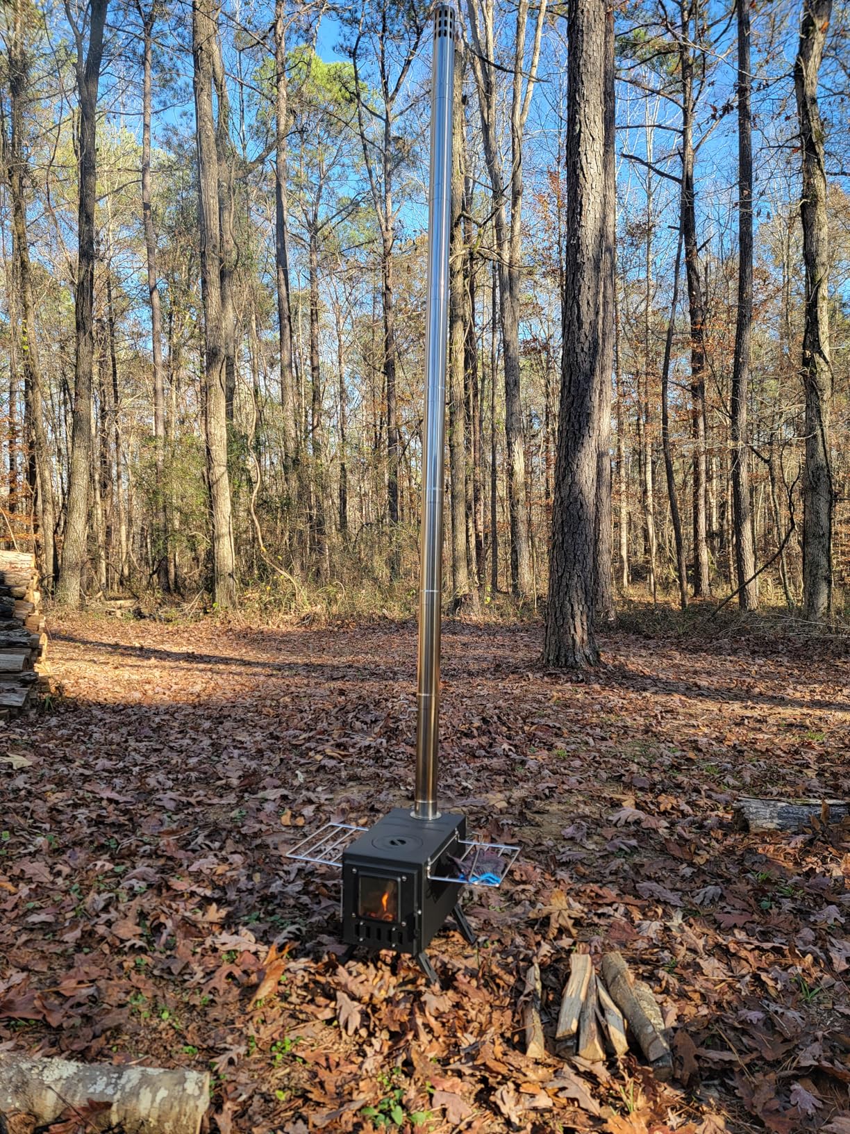 Upgraded Portable Wood Stove for Camping, Compact Tent Stove with Large Firebox, High Airtightness for Outdoor Cooking & Heating customer photo 2