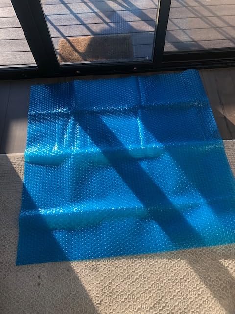 Angooni 7x7FT Hot Tub Thermal Blanket - 16 Mil Hot Tub Bubble Insulation, Thermal Solar Blanket for Insulating Inflatable Hot Tub Spas, Pools(213x213 cm) customer photo 1