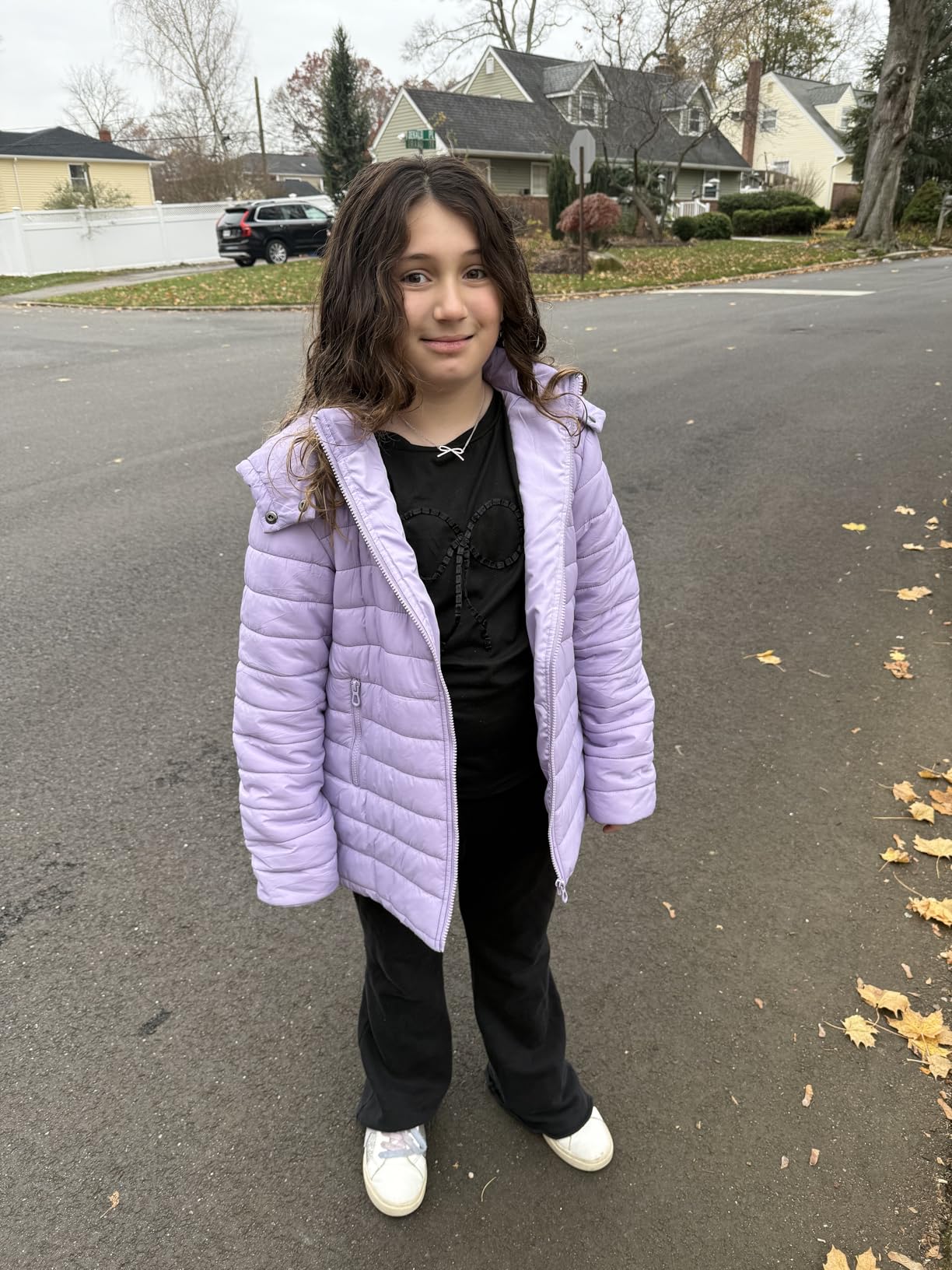 Girls Hooded Puffer Jacket Kids Winter Quilted Down Coats with Zipper Pockets 5-14 Years customer photo 1