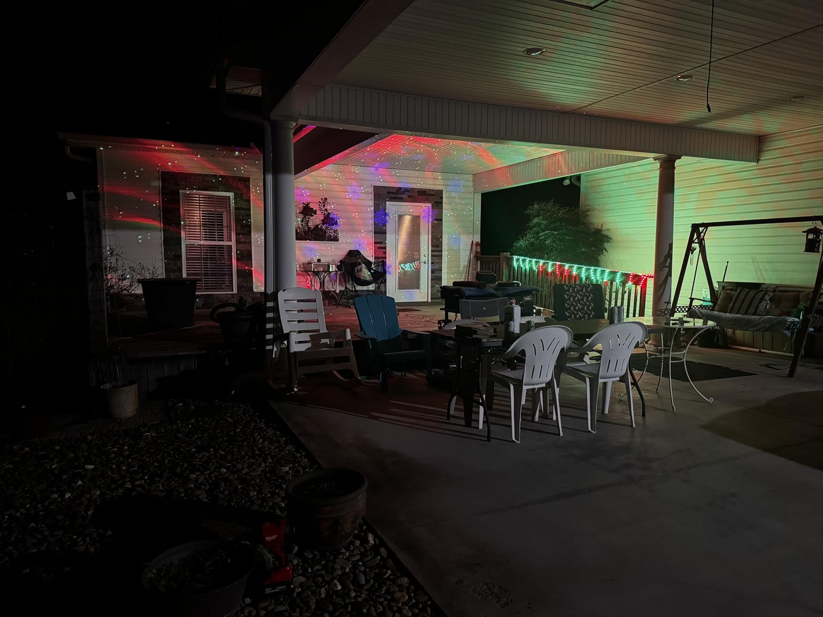Govee Outdoor Projector Light, Upgraded Aurora Star Projector with 16 RGB Patterns for Patio, 50+ Scene Modes for Indoor and Outdoor Holiday Decor, Works with Alexa, Google, Matter, IP65 Waterproof customer photo 1