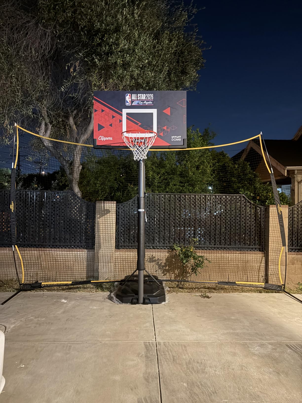 PodiuMax 16x10FT Barricade Backstop Net, Baseball Basketball Barrier with Upgrade Steel Frame, Protective Net for Baseball, Lacrosse, Soccer, Basketball & More, Soccer Backstop Net for Backyard Park customer photo 1