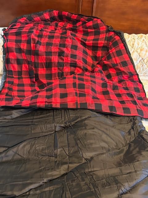 ShinHye 0 Degree Sleeping Bag for Adults - Cotton Flannel 4 Season Cold Weather Winter, XXL Big and Tall Camping Sleeping Bag with Compression Sack customer photo 2