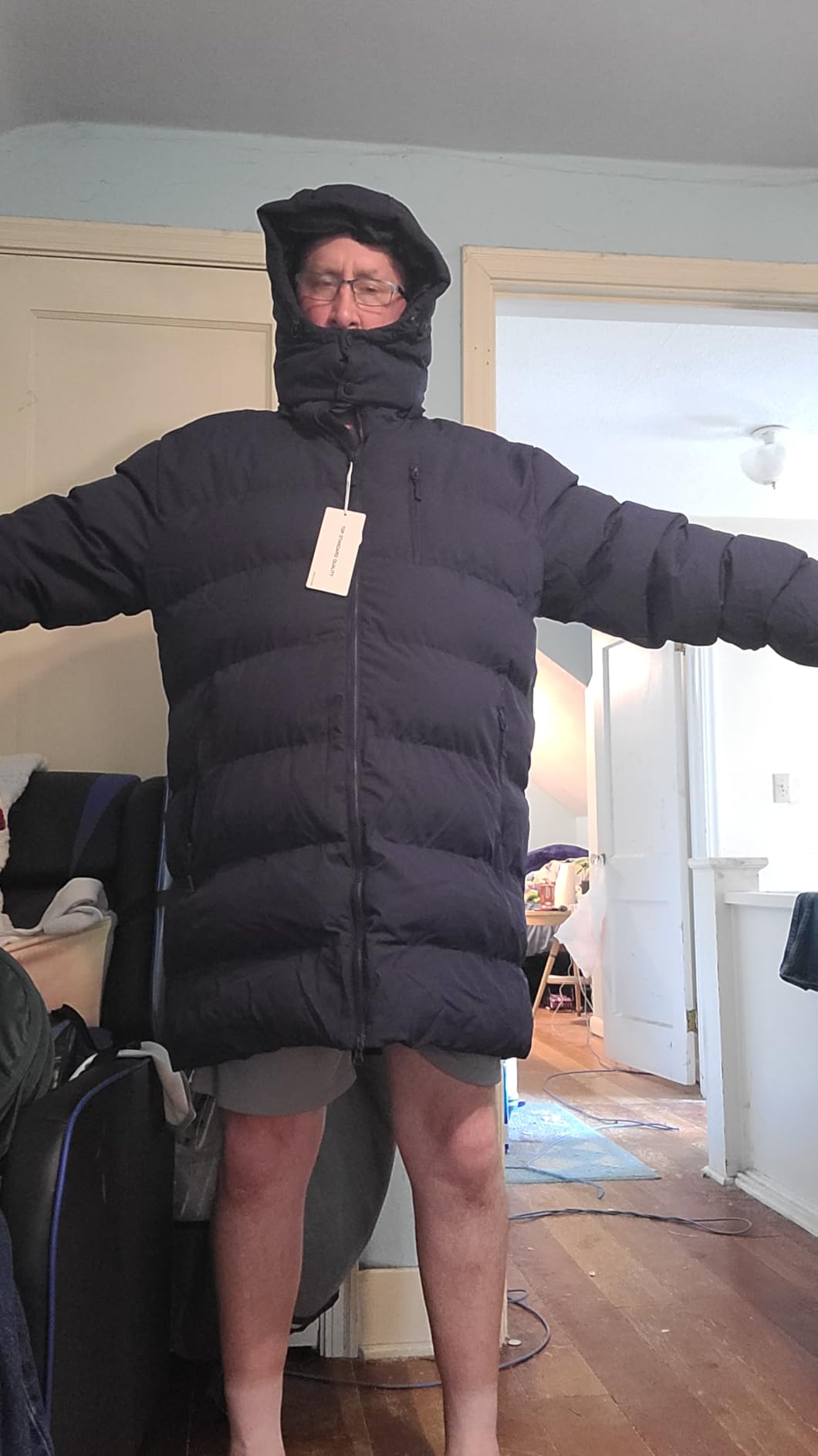 Men's Winter Coat Long Puffer Jacket Waterproof Ski Parka Thicken Insulated Outerwear with Removable Hood customer photo 1