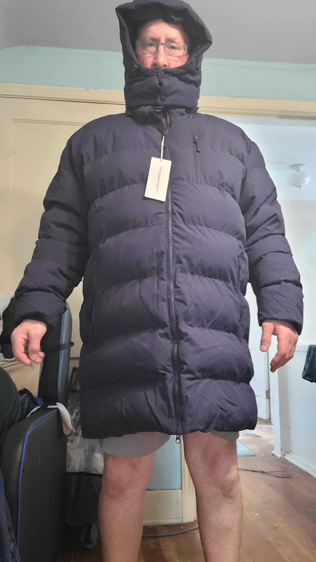 Men's Winter Coat Long Puffer Jacket Waterproof Ski Parka Thicken Insulated Outerwear with Removable Hood customer photo 2