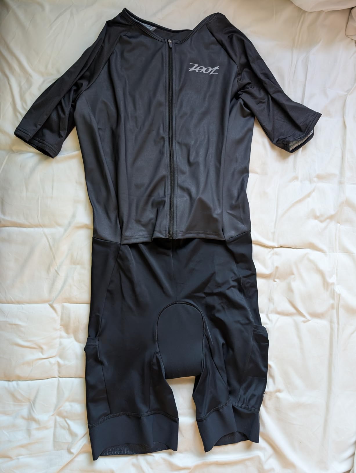 Men's Core Tri Aero FZ Racesuit, Short Sleeve Moisture-Wicking Triathlon Suit, Plush Chamois & Storage for Race Day customer photo 2