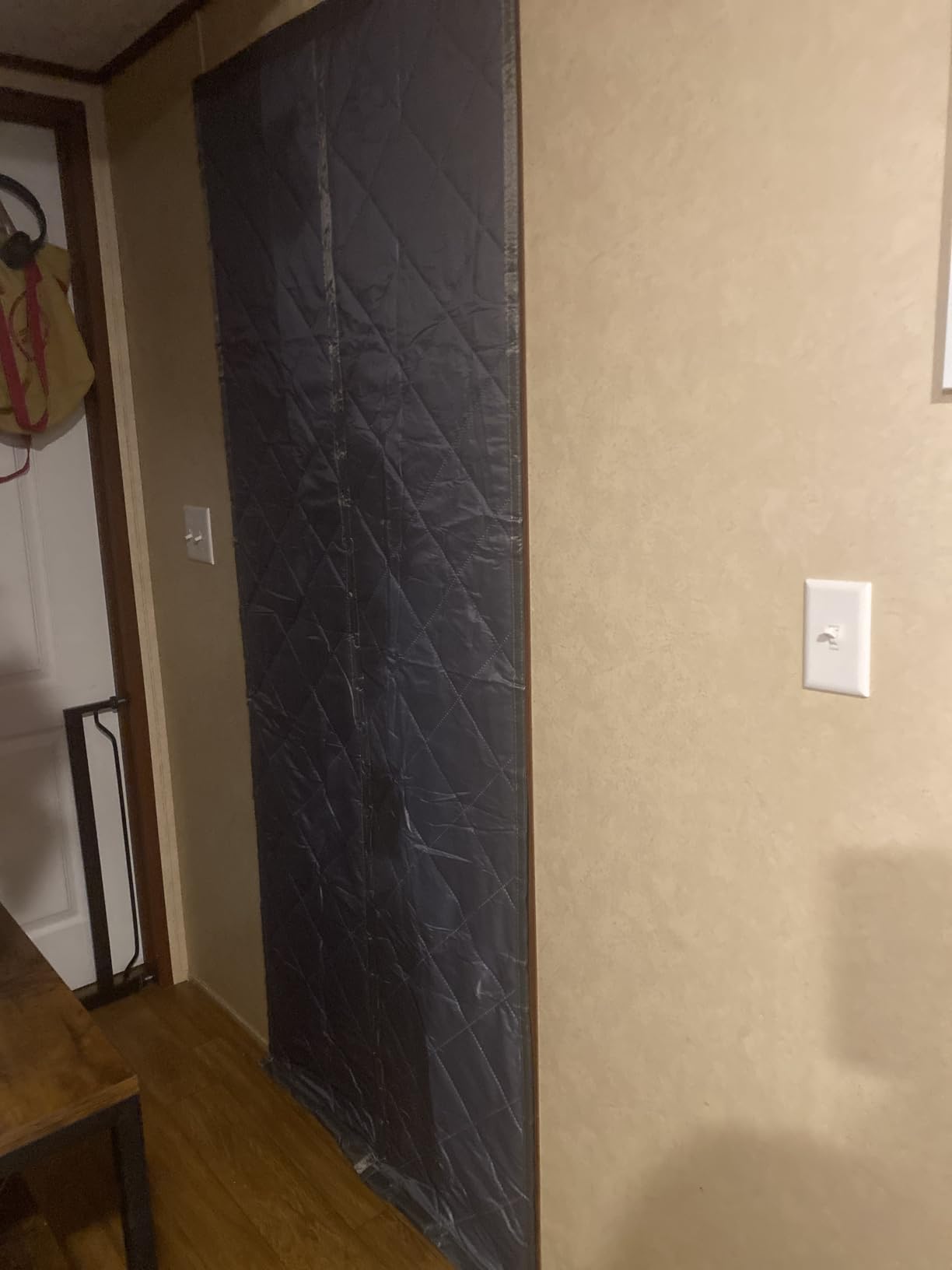 Thermal Insulated Magnetic Door Curtain for Winter - Fits Opening 36x82 in (Actual 38x83) - Thicker Cotton Draft Stopper, Weatherproof Windproof Soundproof Door Cover, Keeps Cold Out, Energy Saving customer photo 1