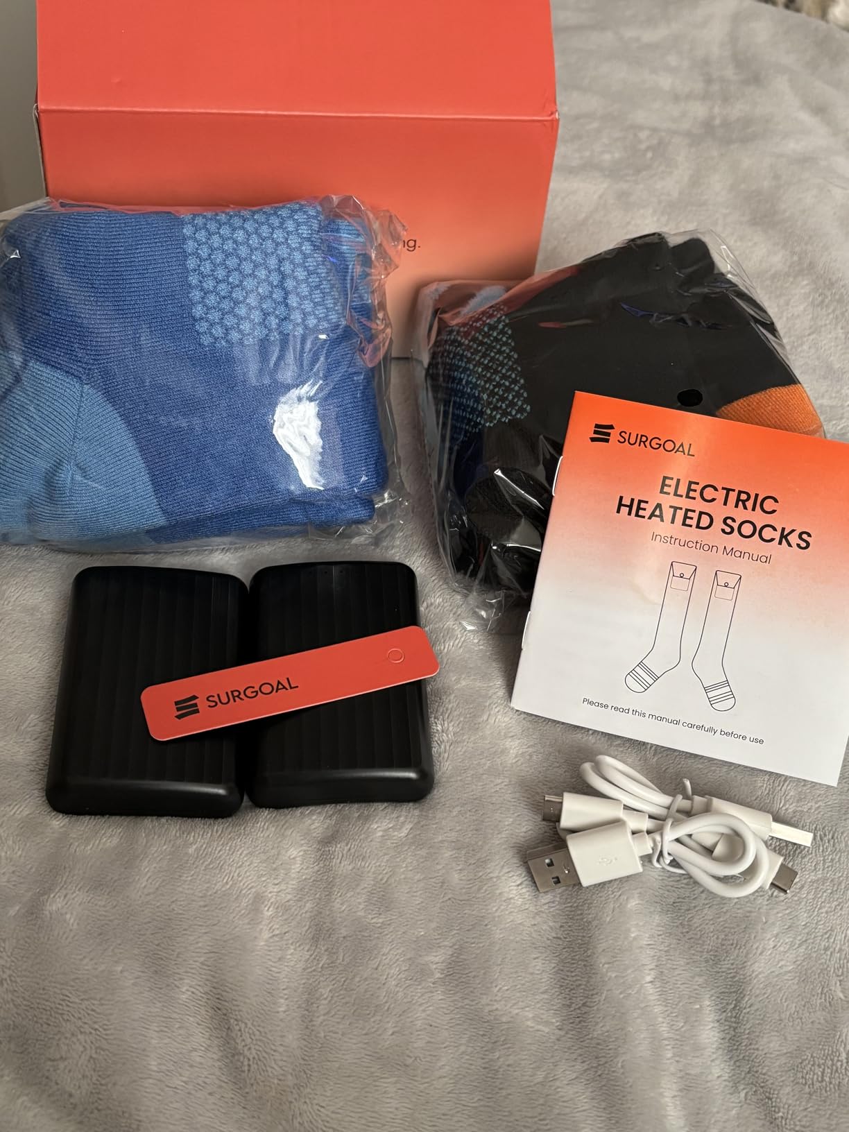 Merino Wool Heated Socks, 15-Hour Runtime & 145°F Heating, 8500mAh Rechargeable Electric Battery Operated Ski Socks with APP-Controlled for Men Women, Hunting, Camping customer photo 1