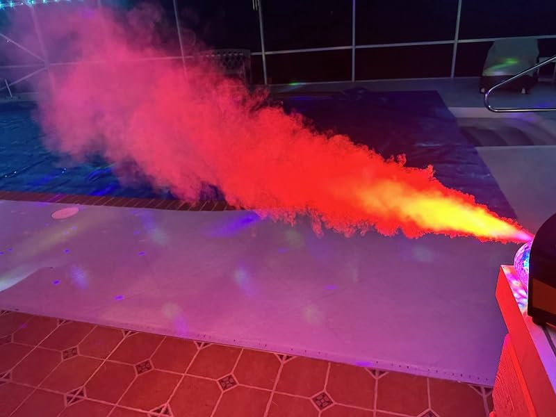 1200W Fog Machine, Smoke Machine Fog with Disco Ball Lights, 6000CFM with 13-Color LED Effects, Wired And Wireless Remote Controls, Ideal for Indoor, Outdoor, Wedding, Parties, and Halloween customer photo 2