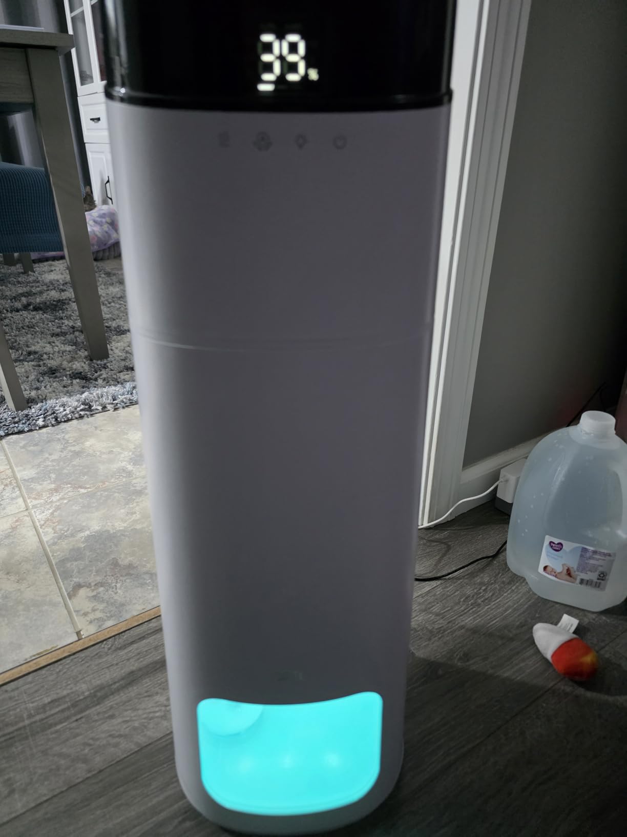 DREO 16L Smart Humidifier Large Room 1000 ft2, 130H Cool Mist Air Humidifiers for Bedroom Plants Baby, Top Fill, Remote/Touch/Voice & APP Control, Clean Tank Technology, 30dB, RGB Light, HM755S White customer photo 2