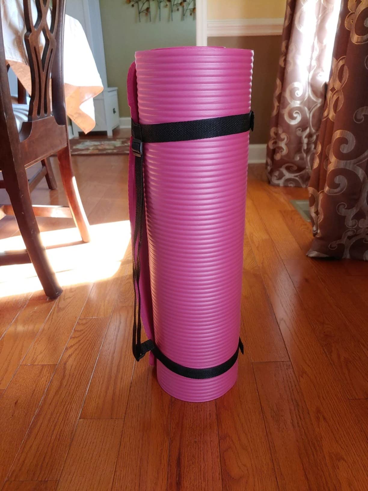 Fitvids 1 Inch Thick Yoga Mat 71x24 Inch - Non Slip Workout Mat with Carry Strap, Multiple Colors customer photo 1