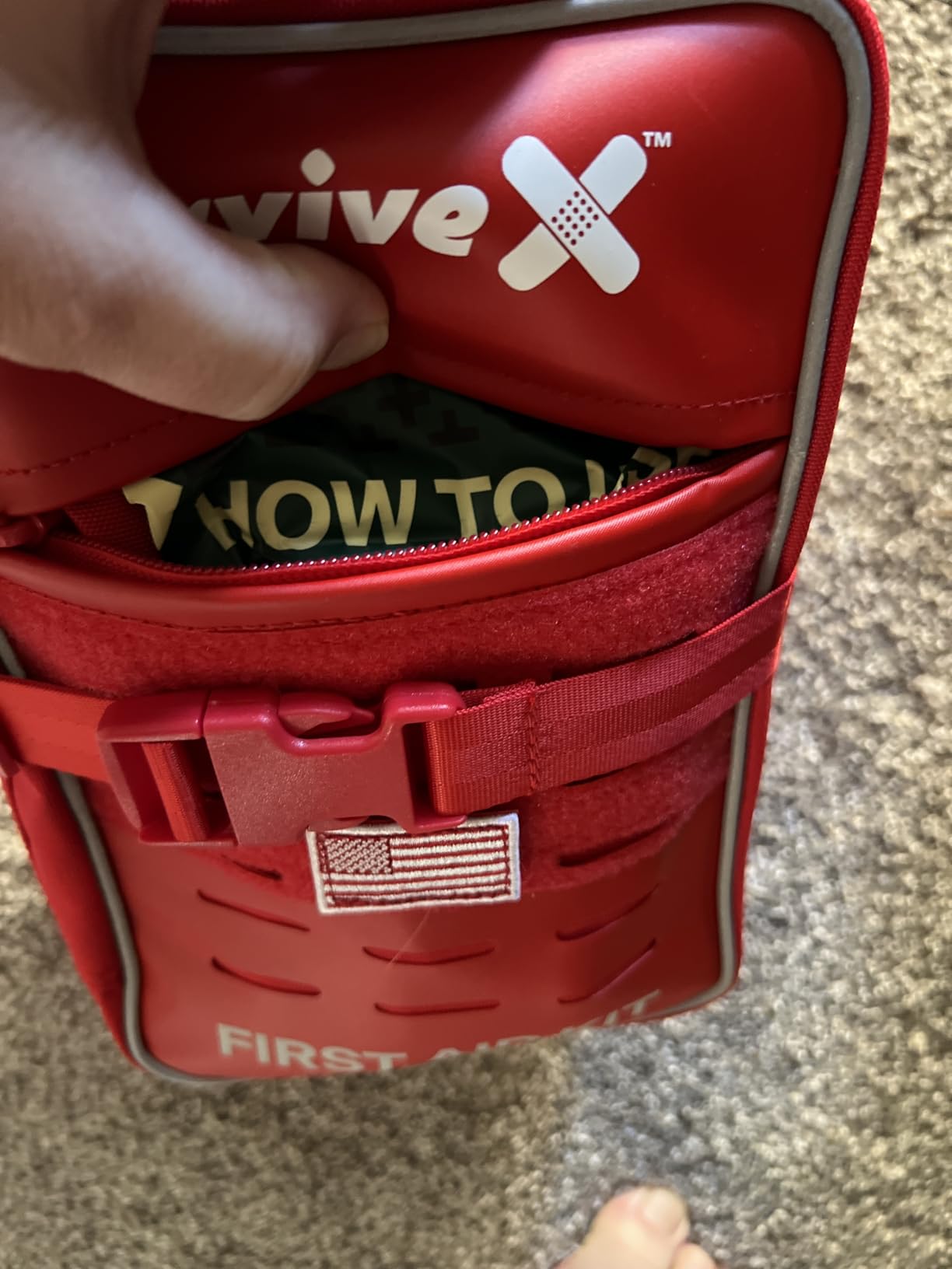 SurviveX Large Pro First Aid Kit for Car, Travel & Home - Emergency Kit for Hiking, Camping, Backpacking and Outdoors - Includes Zip Stitch Wound Closure Strips customer photo 2
