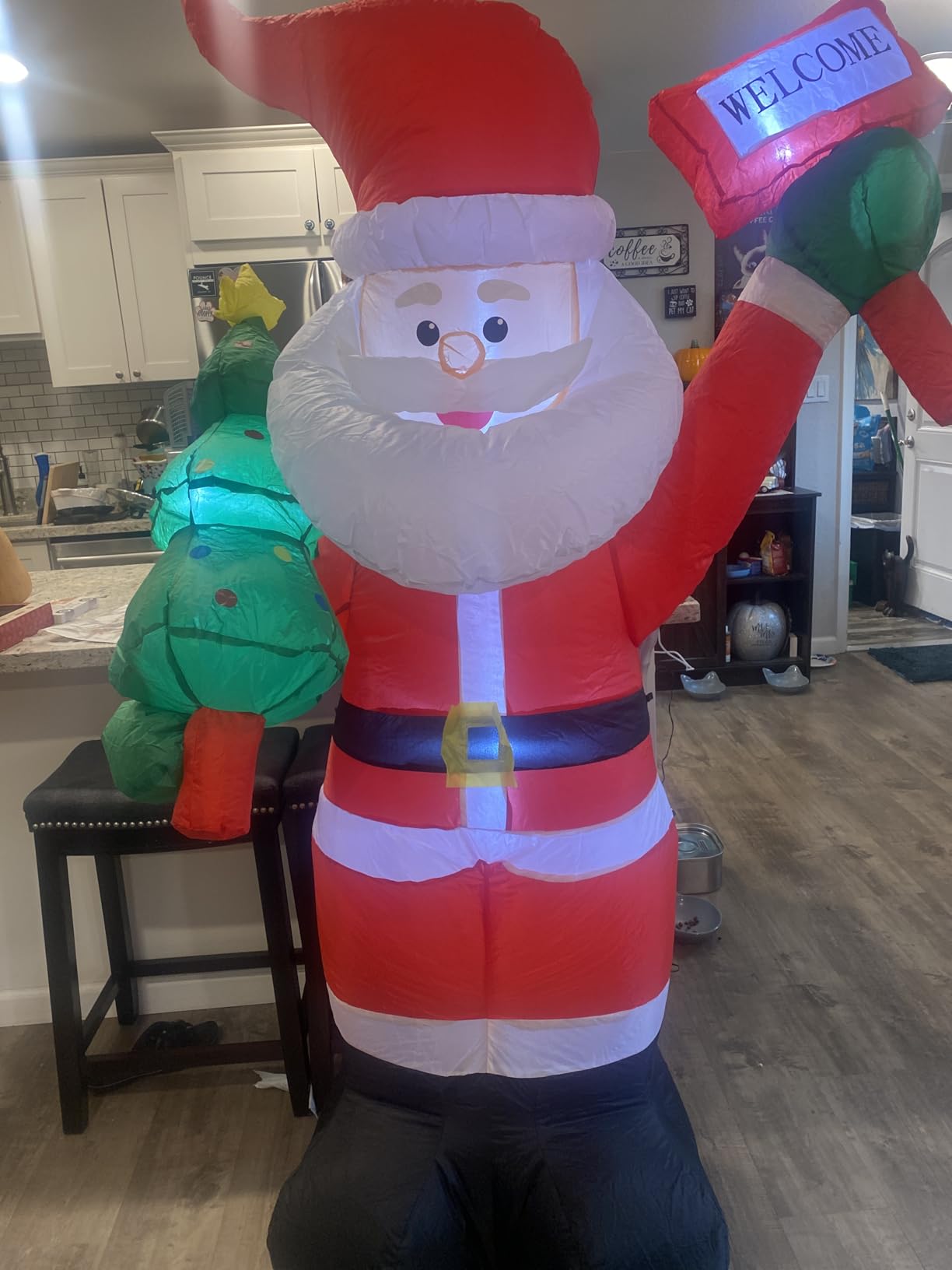 caipev 6FT Santa Claus Inflatable with LEDs customer photo 2