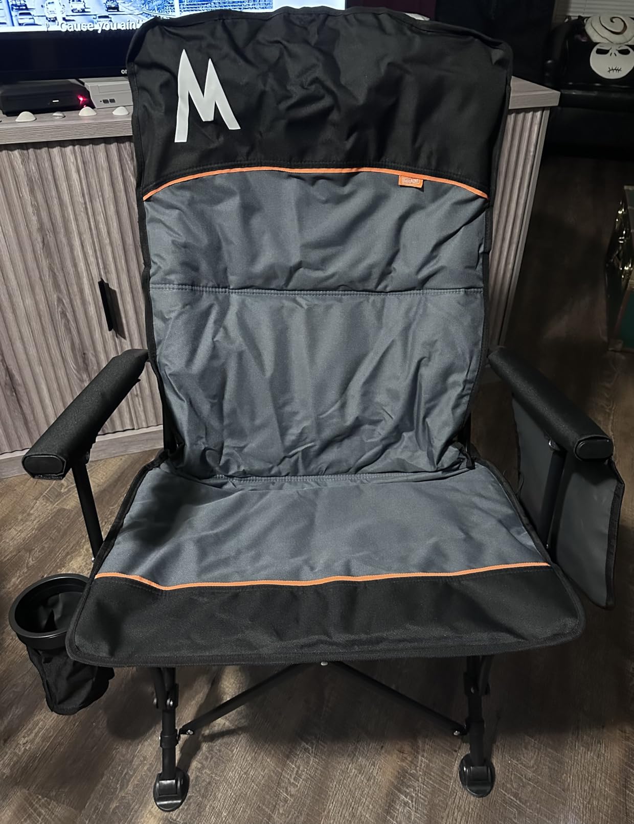 Overmont Heated Camping Chair with High Back - 3 Heat Levels 2-Zone Separately Heating - 450 LBS Support Heavy Duty Folding Chair Portable for Adults Patent No.: US D1.028.543S - Battery NOT Included customer photo 1
