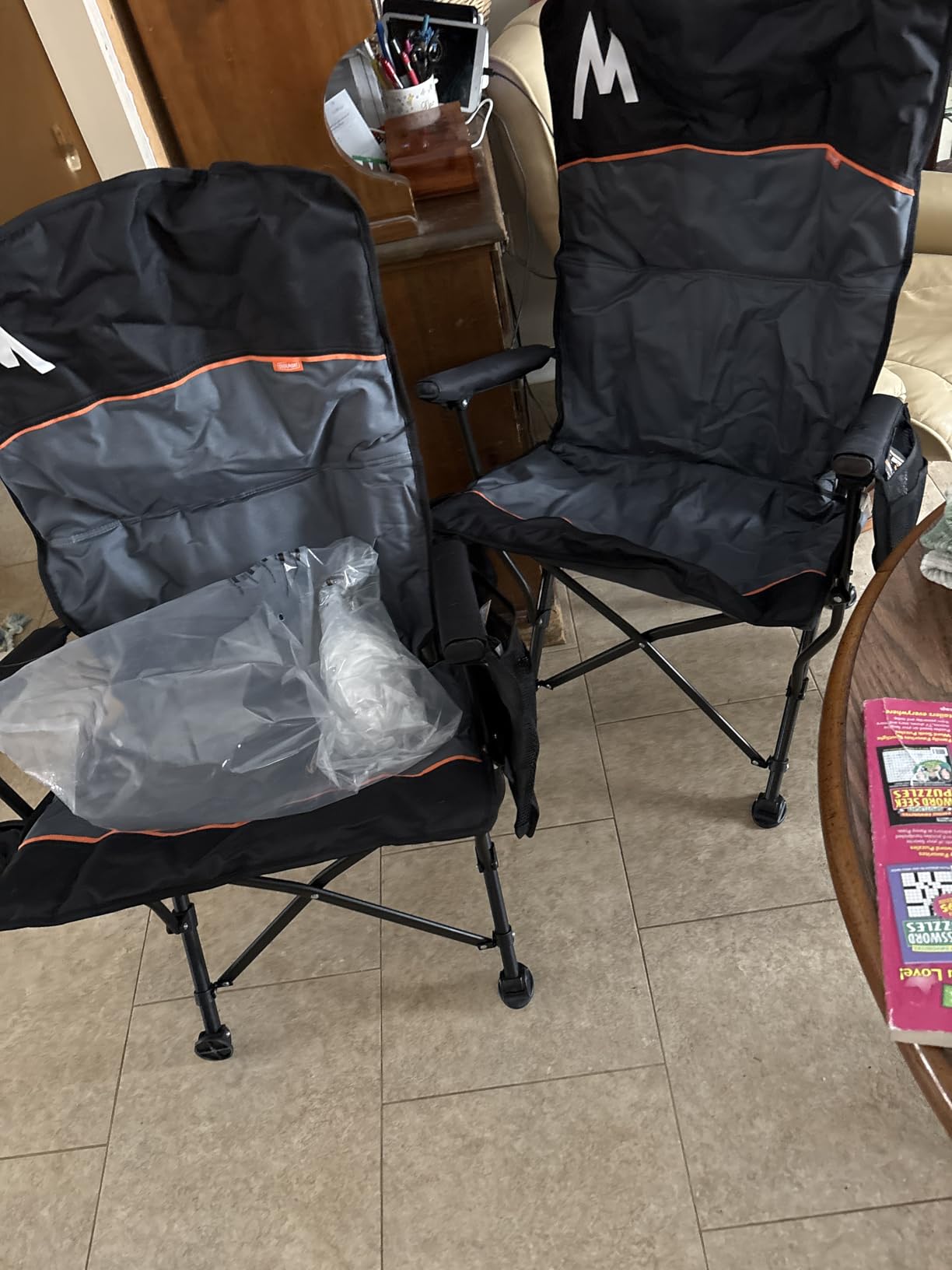 Overmont Heated Camping Chair with High Back - 3 Heat Levels 2-Zone Separately Heating - 450 LBS Support Heavy Duty Folding Chair Portable for Adults Patent No.: US D1.028.543S - Battery NOT Included customer photo 2