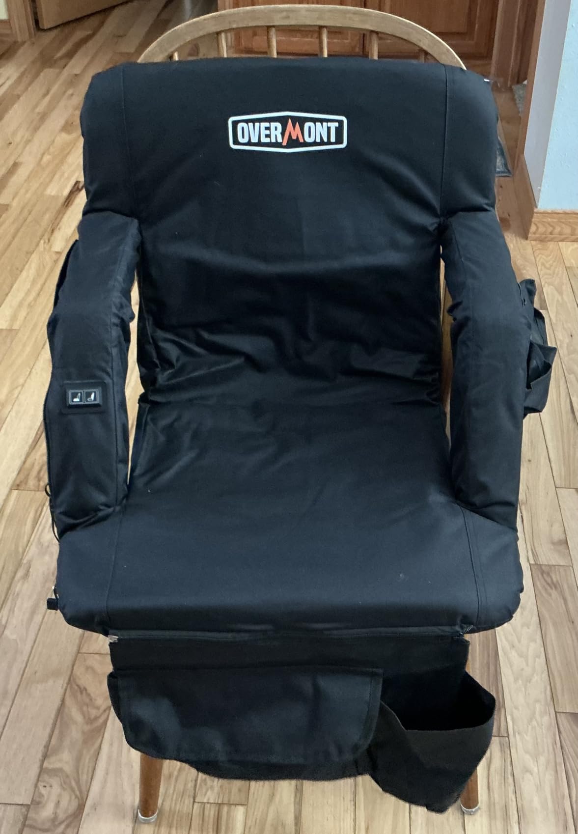 Overmont Heated Stadium Seat with Back Support - 3 Heat Levels, Dual-Zone Independent Control, 6-Position Recliner, Wide Cushion Dual Hooks Multiple Pockets - Bleacher Chair for Sport Camping Concerts customer photo 2