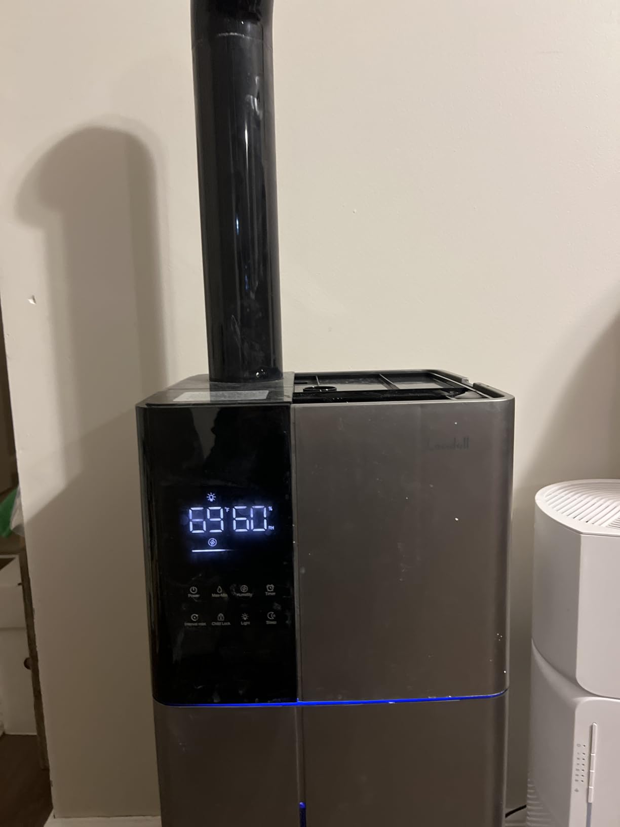 Lacidoll Humidifier Large Room, 26L/6.8Gal Whole House Humidifiers for Bedroom Home 3000 sq.ft, 1800ml/H, Commercial and Industrial Humidifiers with 360° Nozzle & Extension Tube, Top Fill, Gray customer photo 1