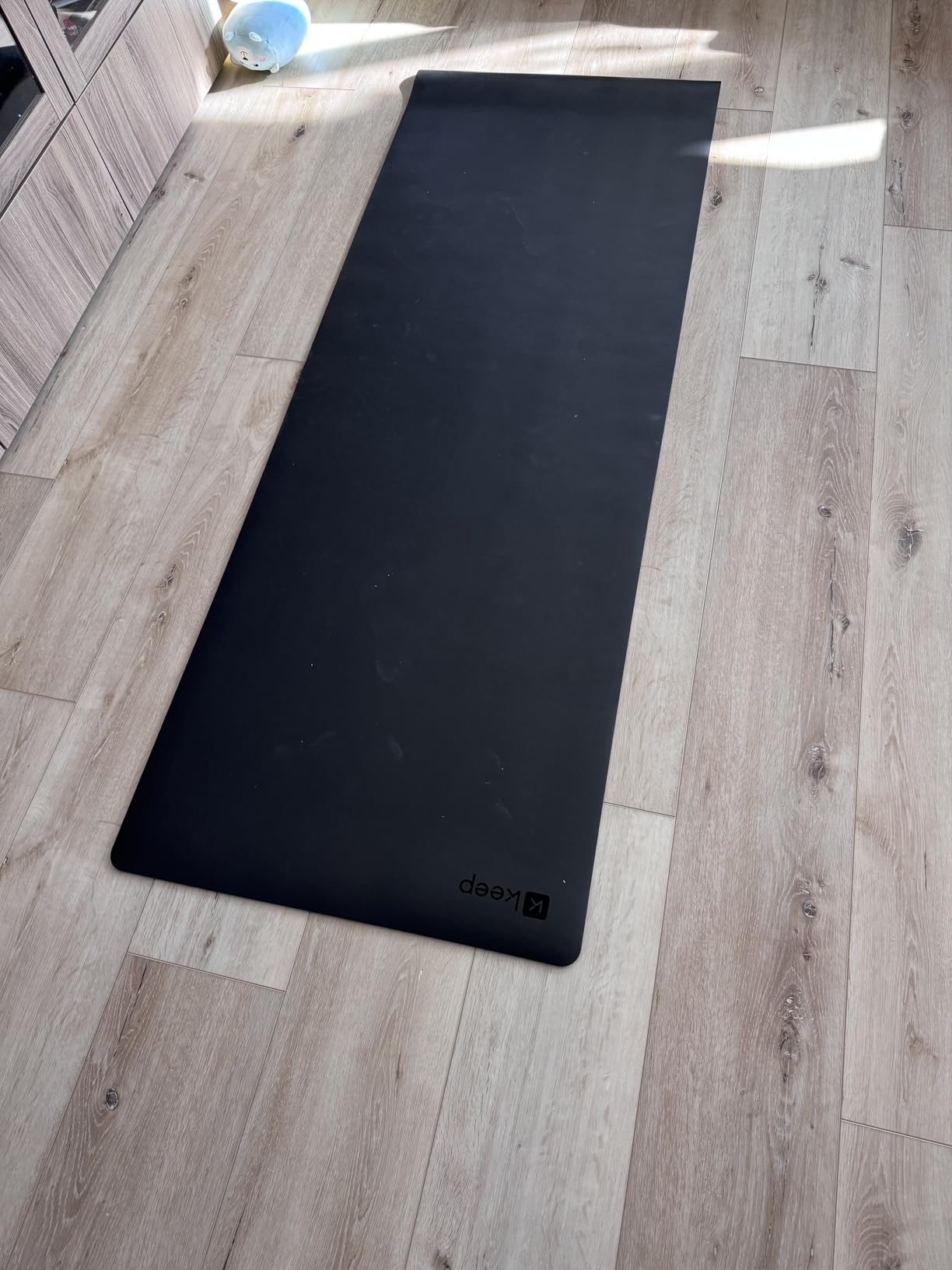 KEEP Rubber Yoga Mat - Professional Sweat Absorbent PU & Natural Rubber. Non Slip Workout Mats for Women & Men, 5mm Thick, 72