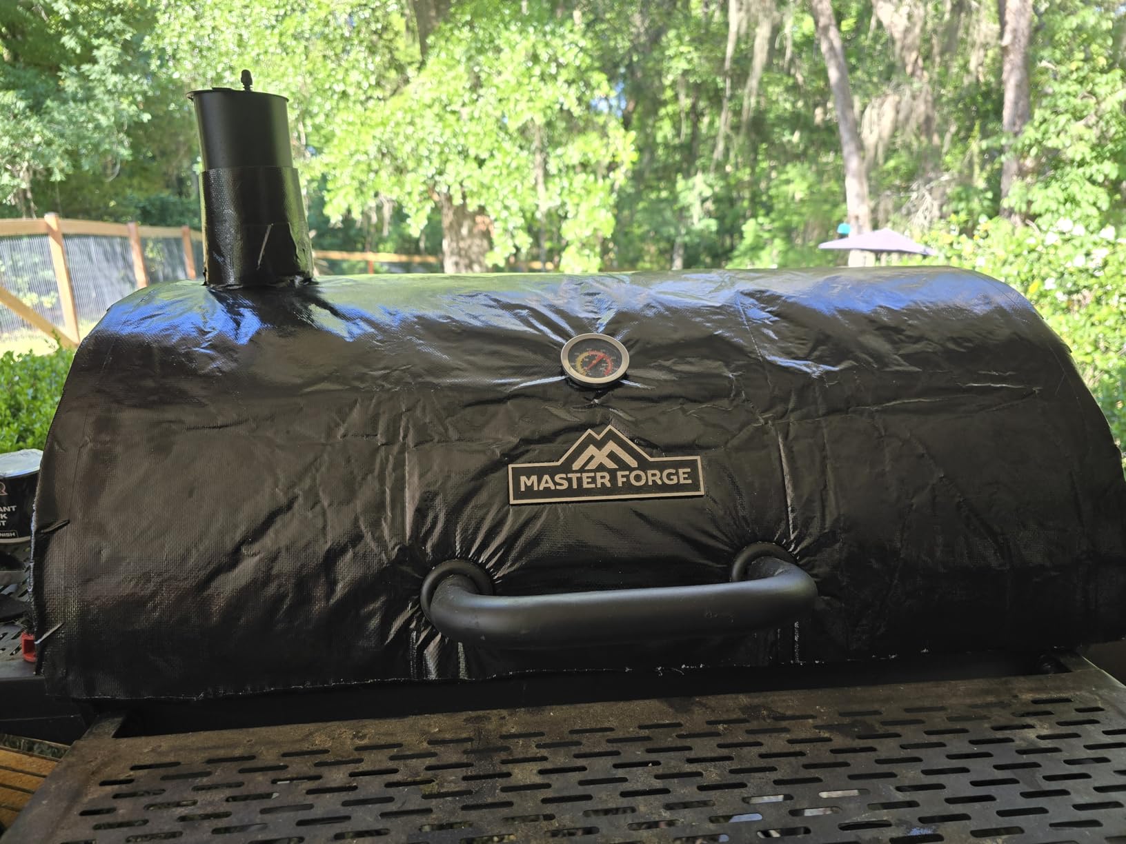 PWABOSE Thermal Blanket for Grill, 35x40 Inch Heavy-Duty Smoker Grill Insulation Cover for Winter Cooking, Pellet Grill Heat Shield for Traeger Stoves, Cuttable DIY Insulated Blanket customer photo 1