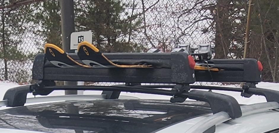 Ski and Snowboard Roof Racks with Anti-Theft Lock, 24.3