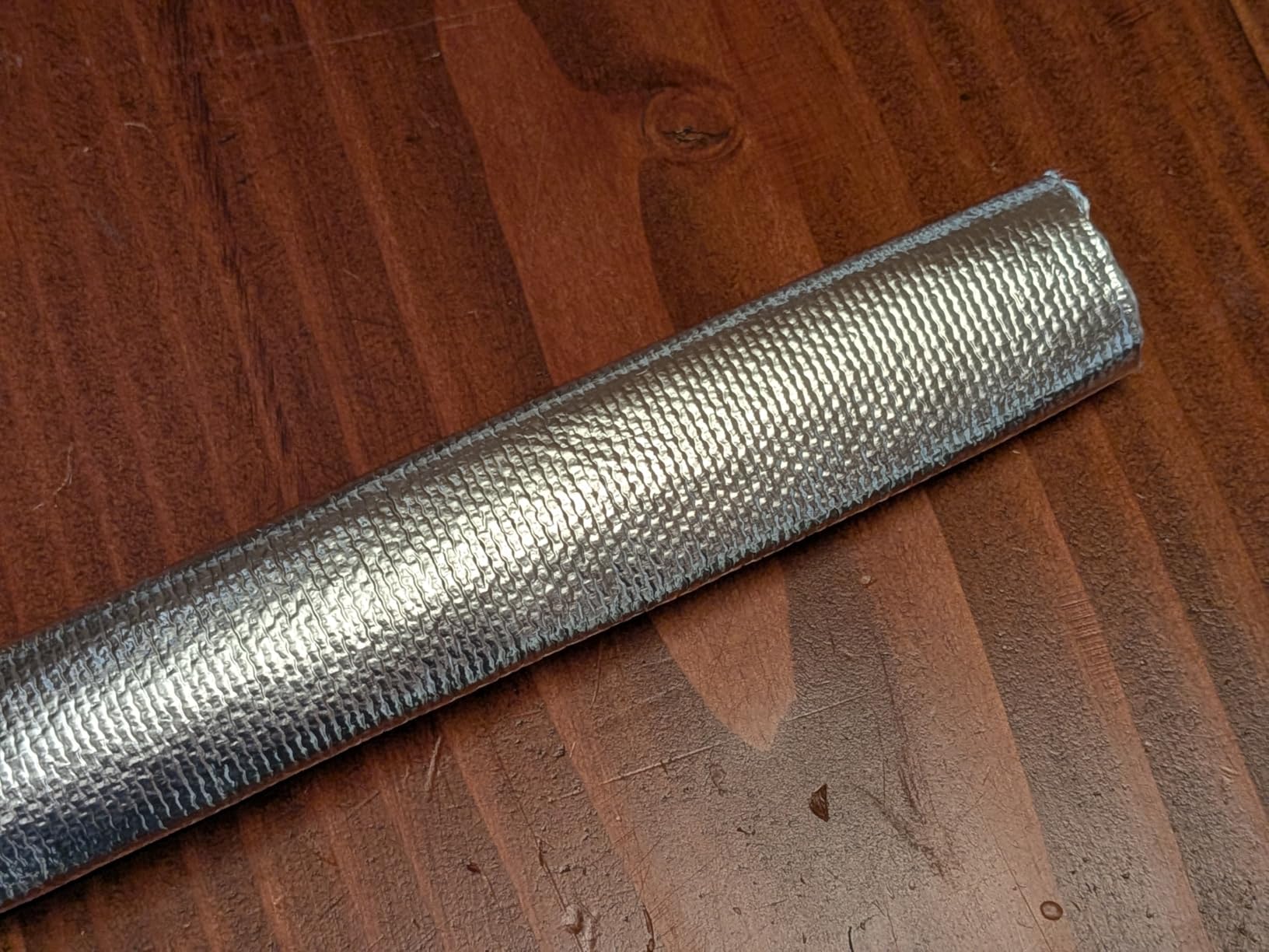 Heat Shield Wrap 3/4 ID x 10FT - Heat Wire Sleeve, Heat Cable, Exhaust Pipe Insulation, RV Hose Insulation and Fuel Line, Aluminized Shroud Sleeving with Hook and Loop and 10PCS Stainless Steel customer photo 2