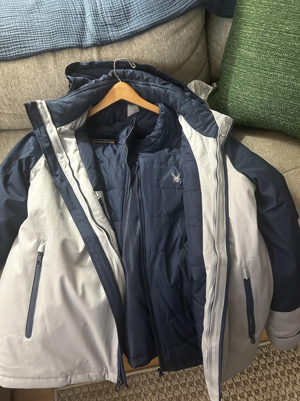 Spyder Mens Ski Jacket - 3-in-1 System Snow Waterproof Winter Jackets for Men - Mens Snowboard Jacket with Detachable Hood customer photo 1