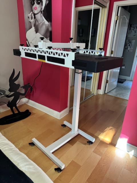 Compatible Red Light Therapy Stand, Horizontal&Vertical Infrared Light Therapy Panel Stand, Mobile Stand for Red Light Therapy Device at Home, Wheel Locks, Adjustable Height, Easy to Install customer photo 2