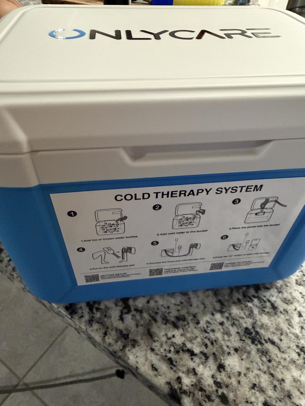 ONLYCARE Ice Machine for Knee After Surgery, Portable Cold Therapy Machine, Program Timer Knee Ice Cryotherapy Machine with Quiet Pump, Cold Compress Pad for Ankle, Arm Joints, Sports Injuries customer photo 1