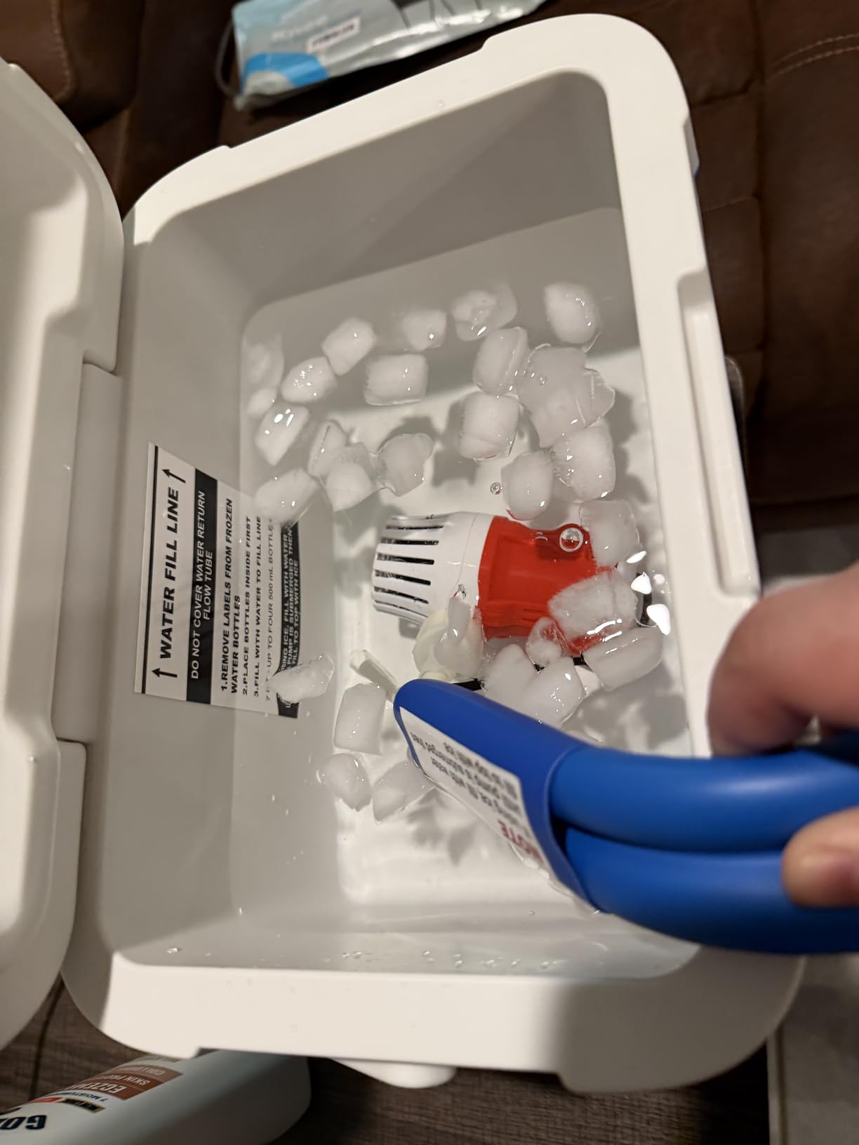 ONLYCARE Ice Machine for Knee After Surgery, Portable Cold Therapy Machine, Program Timer Knee Ice Cryotherapy Machine with Quiet Pump, Cold Compress Pad for Ankle, Arm Joints, Sports Injuries customer photo 2