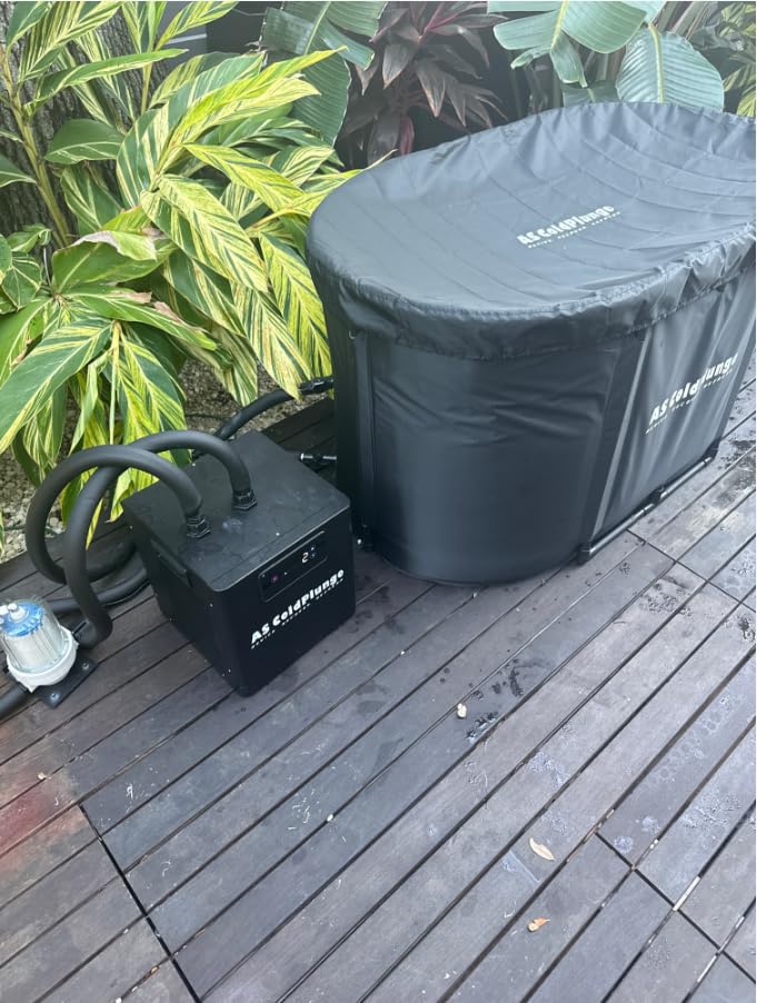 AS ColdPlunge Ice Bath Chiller & Cold Plunge Tub Kit, 1/3HP Cold Plunge Chiller with External Pump & Filter, XXL 148Gal Upgraded Ice Pod, Cold Plunge Tub with Water Chiller for Cold Therapy Recovery customer photo 2