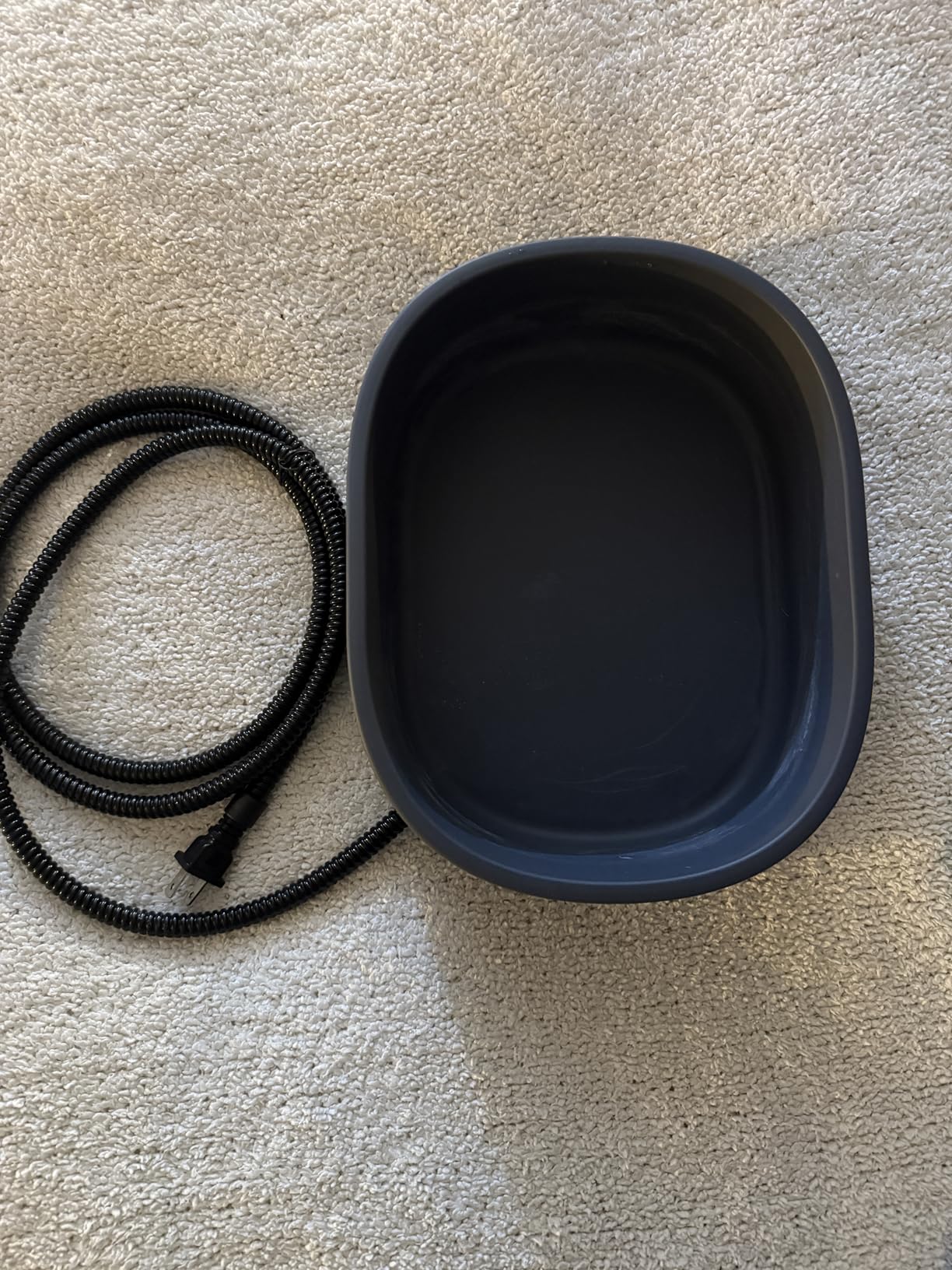 Heated Water Bowl for Large Dogs - 0.93 Gallon/118 OZ - Outdoor Pet Thermal Bowl with Chew-Proof Cord - Provides Drinkable Water in Winter - Suitable for Multi-Pets, & Cats, Chickens, Birds customer photo 2