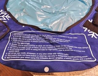 GSO Heavy-Duty Inflatable Snow Tube for Adults & Kids, Winter Snow Sled with Premium Canvas Cover, Smooth Bottom, Cold-Resistant PVC, Reinforced Handles for Sledding Fun customer photo 1